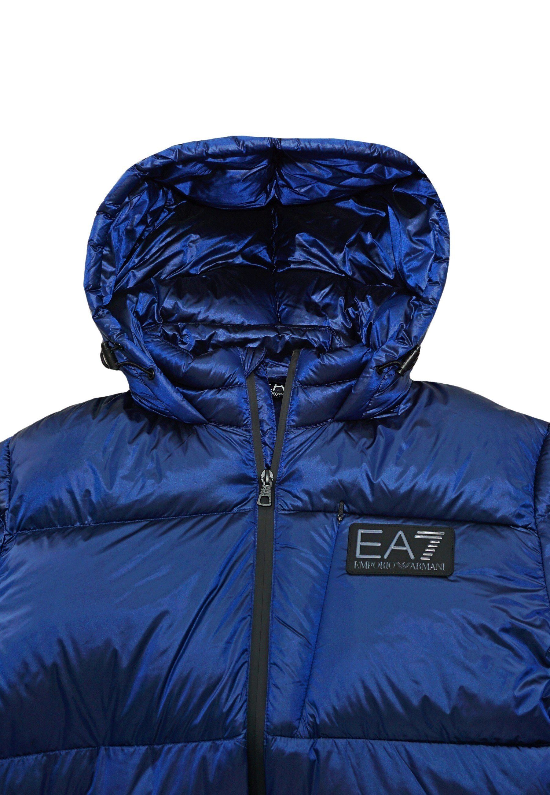 Jacke blau Steppjacke irisierendem Emporio aus Funktionsgewebe Armani Steppjacke (1-St)