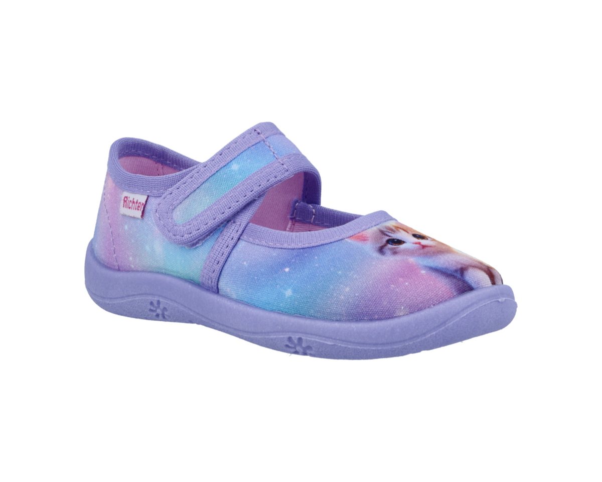 Richter Mia Hausschuh Kinderschuh mit seitlichem Label, Größenschablone zum Download