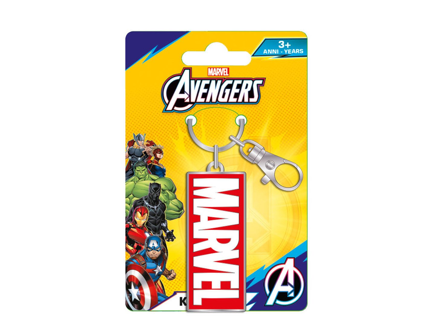 Schlüsselanhänger Marvel - Schriftzug - Metall Keyring
