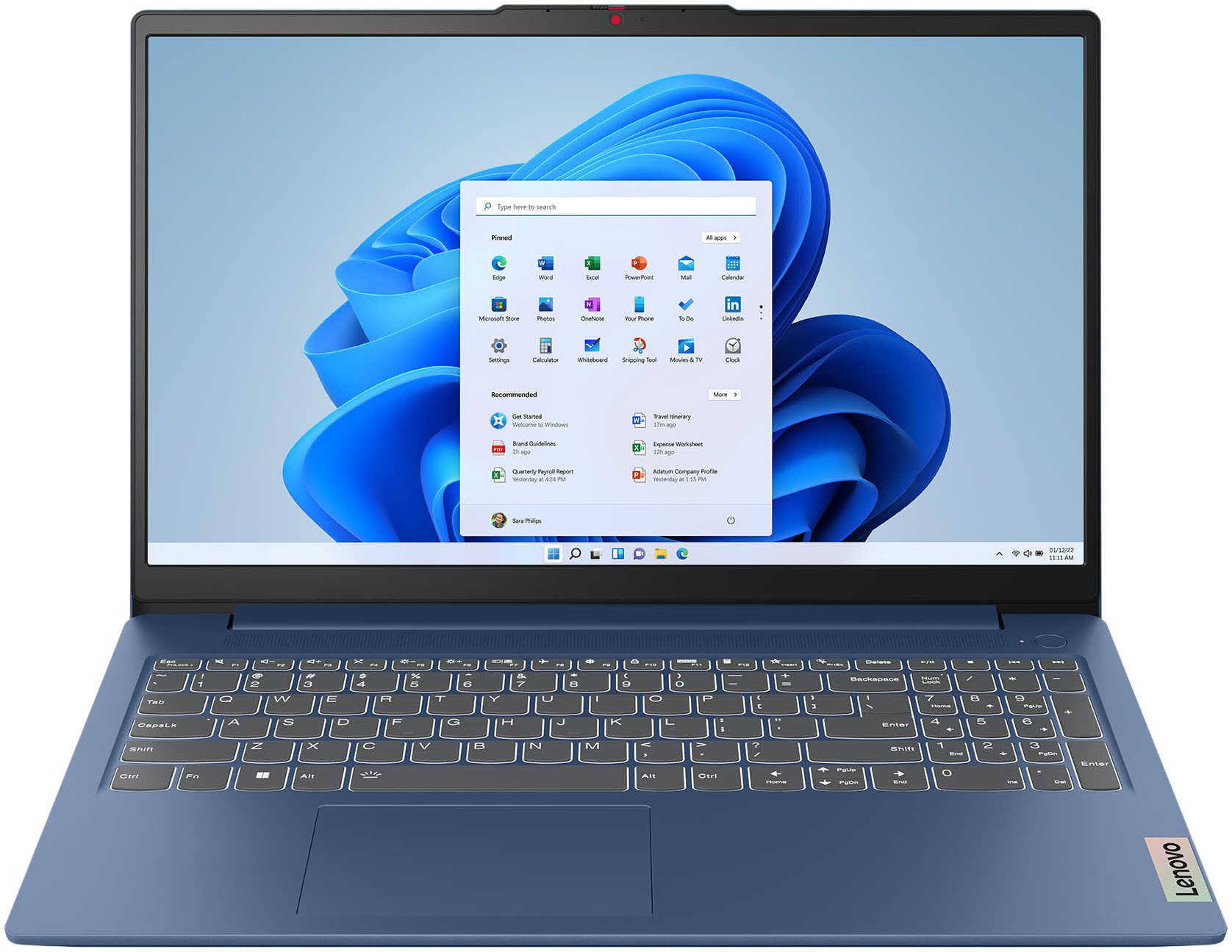 Lenovo IdeaPad Slim 3 15ABR8 Notebook (39,62 cm/15,6 Zoll, AMD Ryzen 7 5825U, Radeon Graphics, 8 GB, 512 GB SSD)