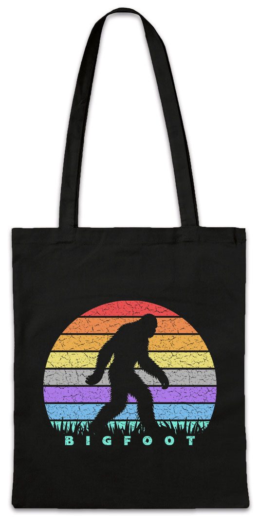 Beuteltasche Bigfoot Stofftasche Bergmensch Schneemensch Yeti Sasquatch Alien