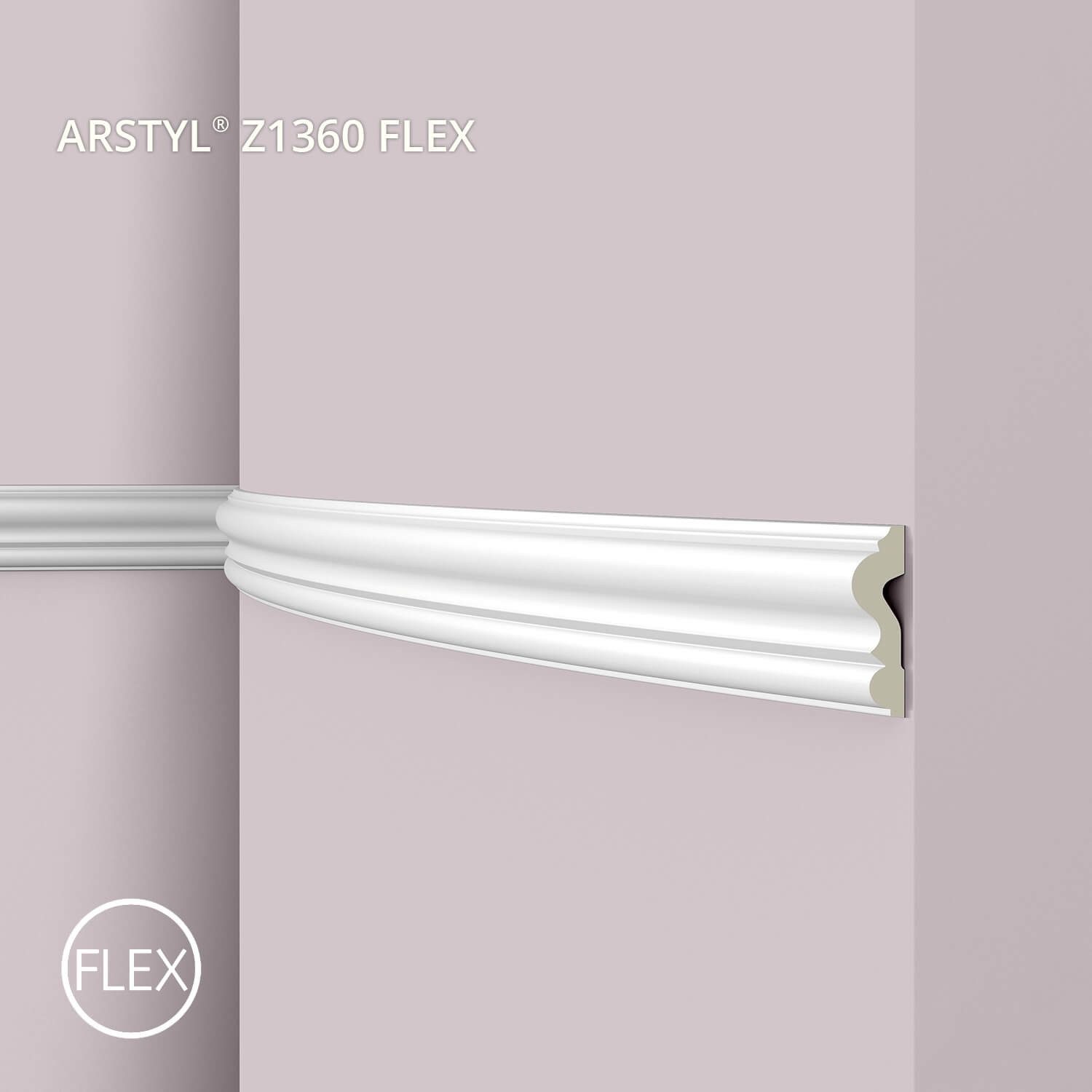 NOËL & MARQUET by nmc Flexprofil NMC Z1360 Flex flexible Wand- Friesleiste Zierleiste Stuckleiste 2m (flexible Wand- Friesleiste), flexible Wand- Friesleiste