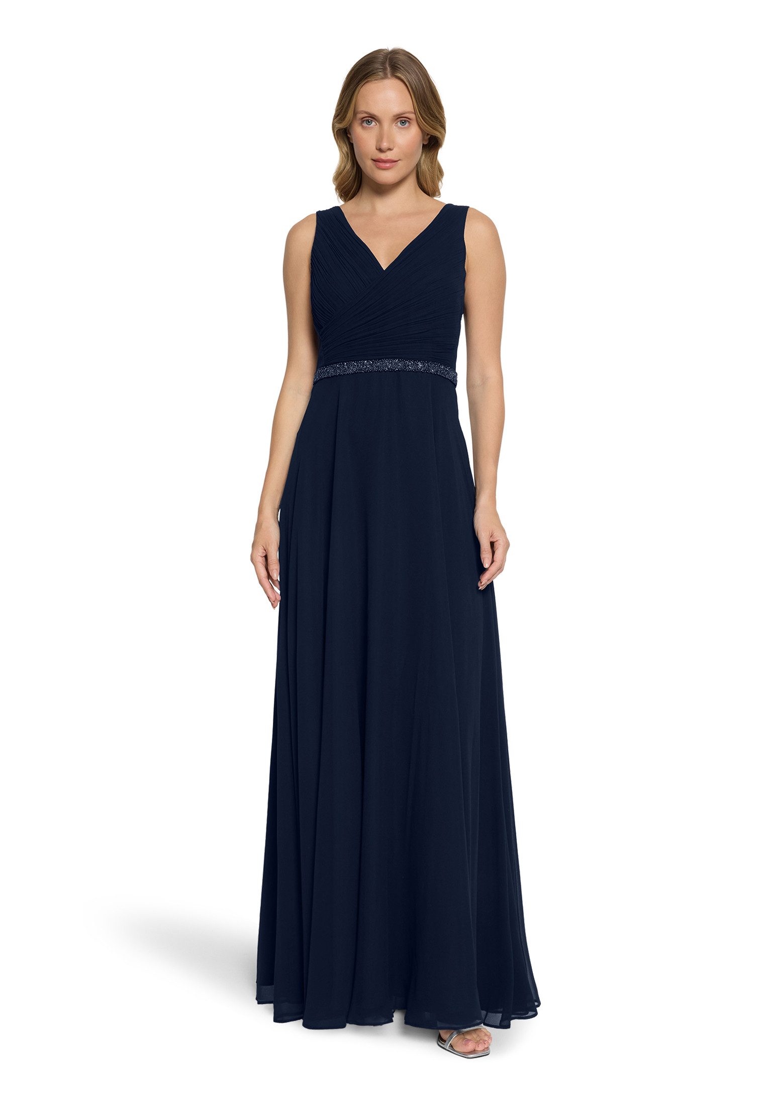 Vera Mont Abendkleid Damen mit Plissee Dekoelemente