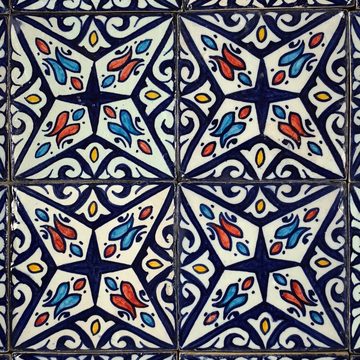 Casa Moro Keramik Wandfliese Orientalische Keramikfliese Hanan 10x10 cm bunt, Mehrfarbig, Kunsthandwerk aus Marokko, Handbemalte marokkanische Fliese, Wandfliese für schöne Küche Dusche Badezimmer HBF8270