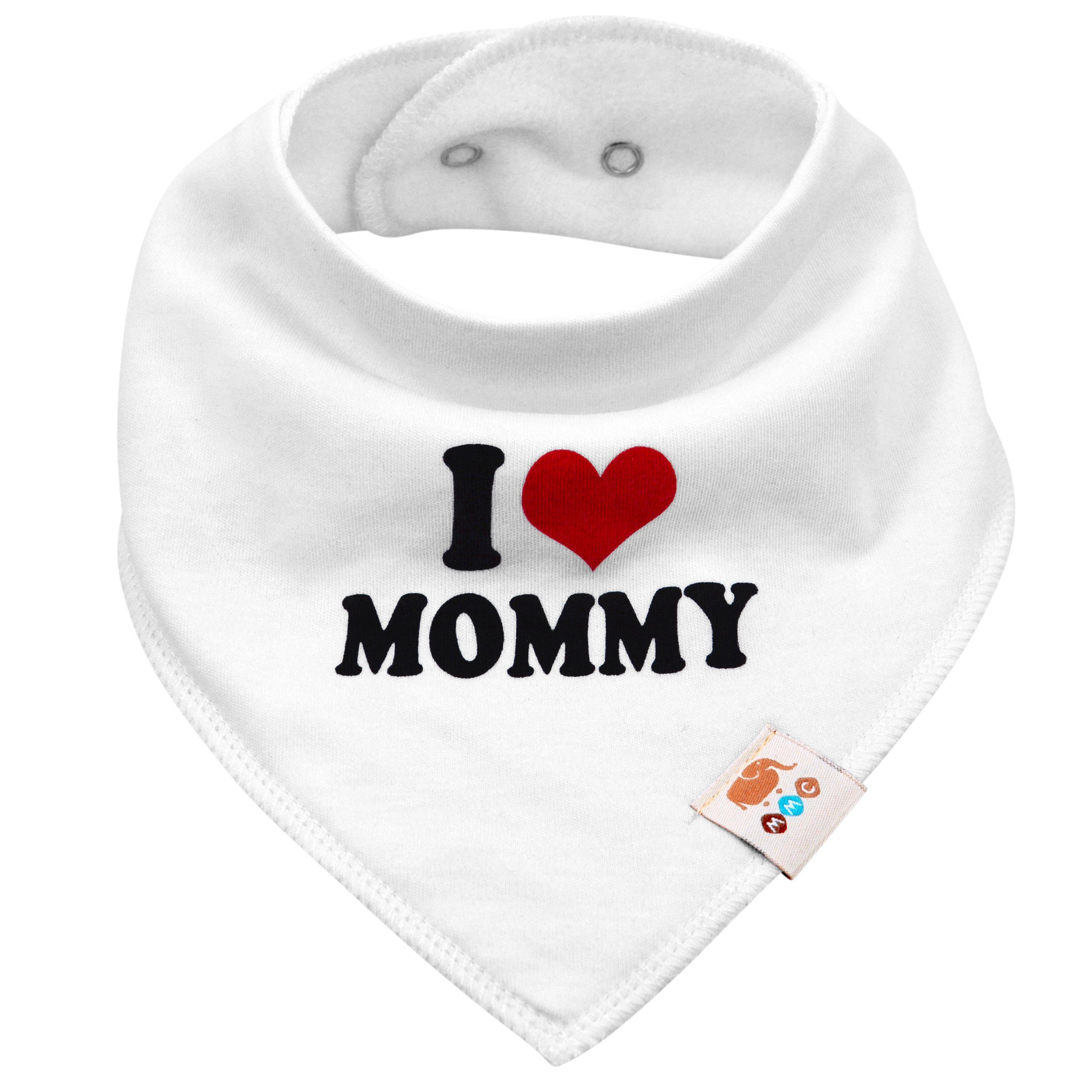 M.M.C. Lätzchen I Love Mommy Daddy Dreieckstücher, (6-St), Halstücher