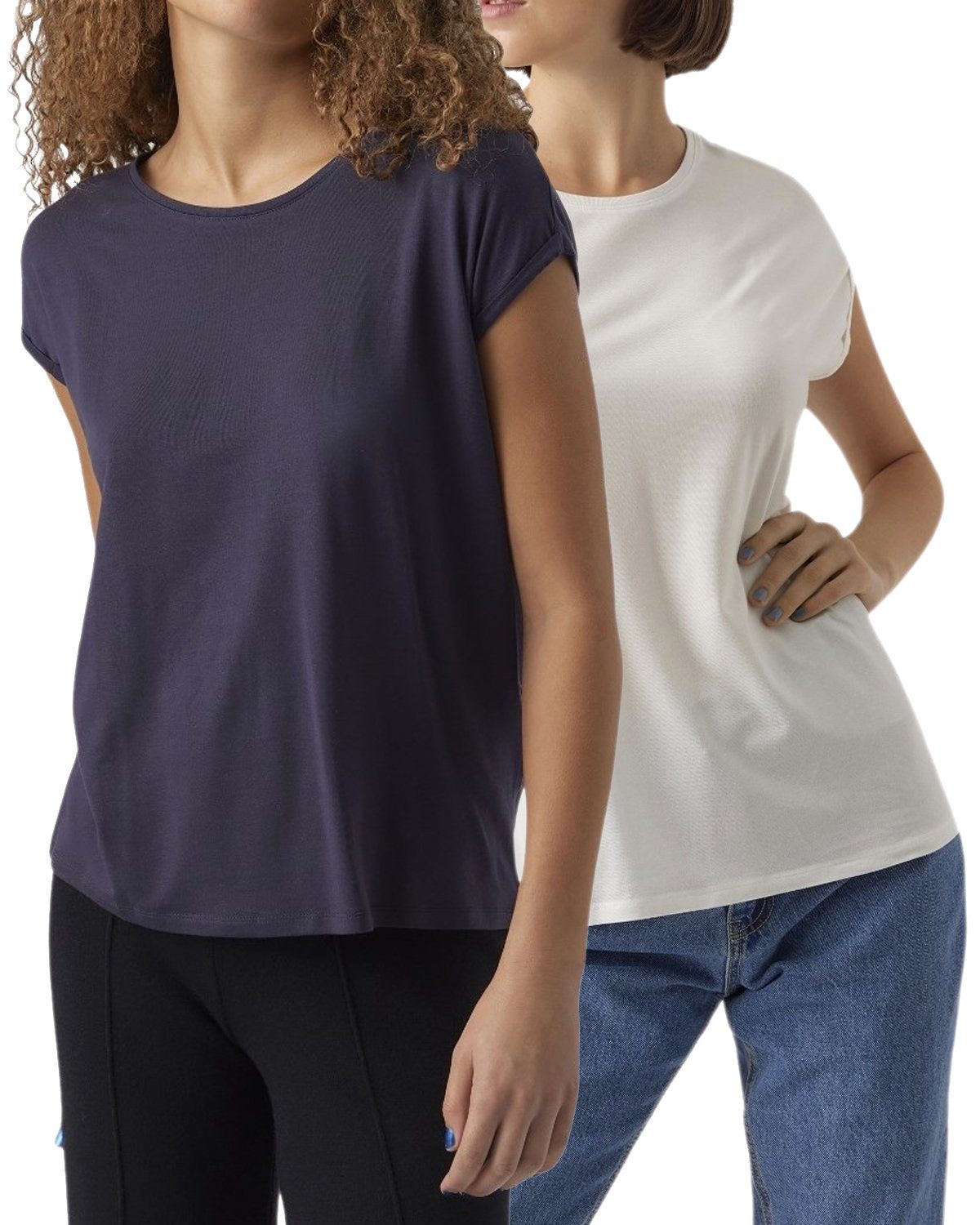 Vero Moda T-Shirt Stilvolles Basic Shirt günstig online kaufen