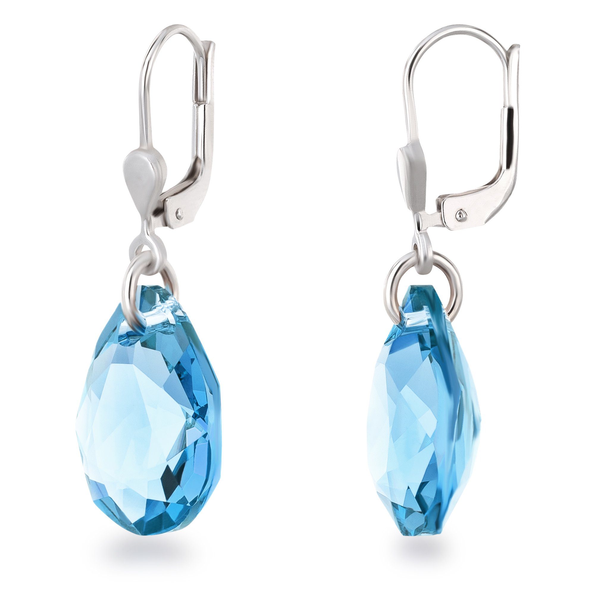 Schöner-SD Paar Ohrhänger Ohrringe hängend mit Pear Cut Kristall Tropfen 16 günstig online kaufen