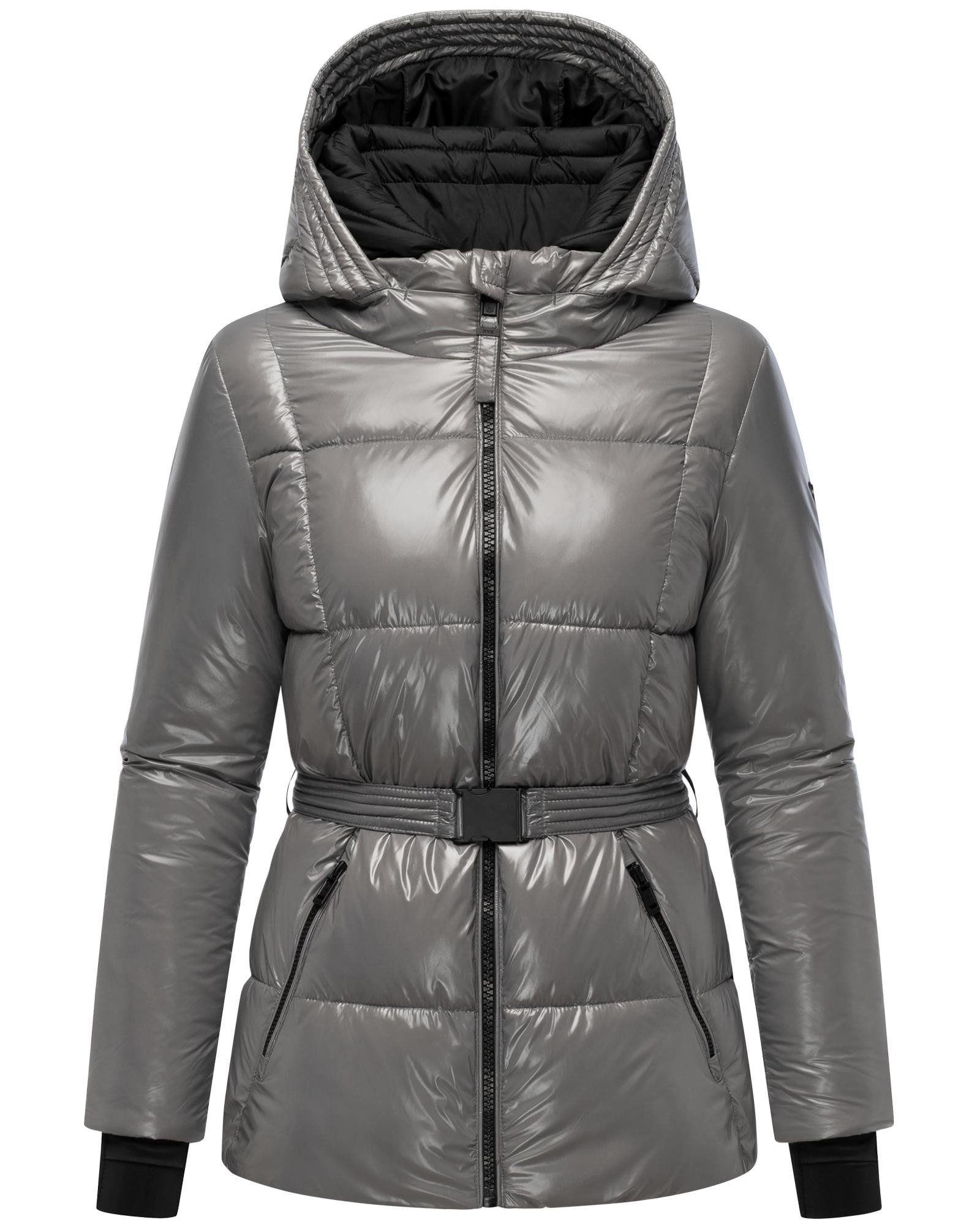 Navahoo Steppjacke Eisglanz 14 Glänzende Damen Winterjacke mit Taillengürte günstig online kaufen