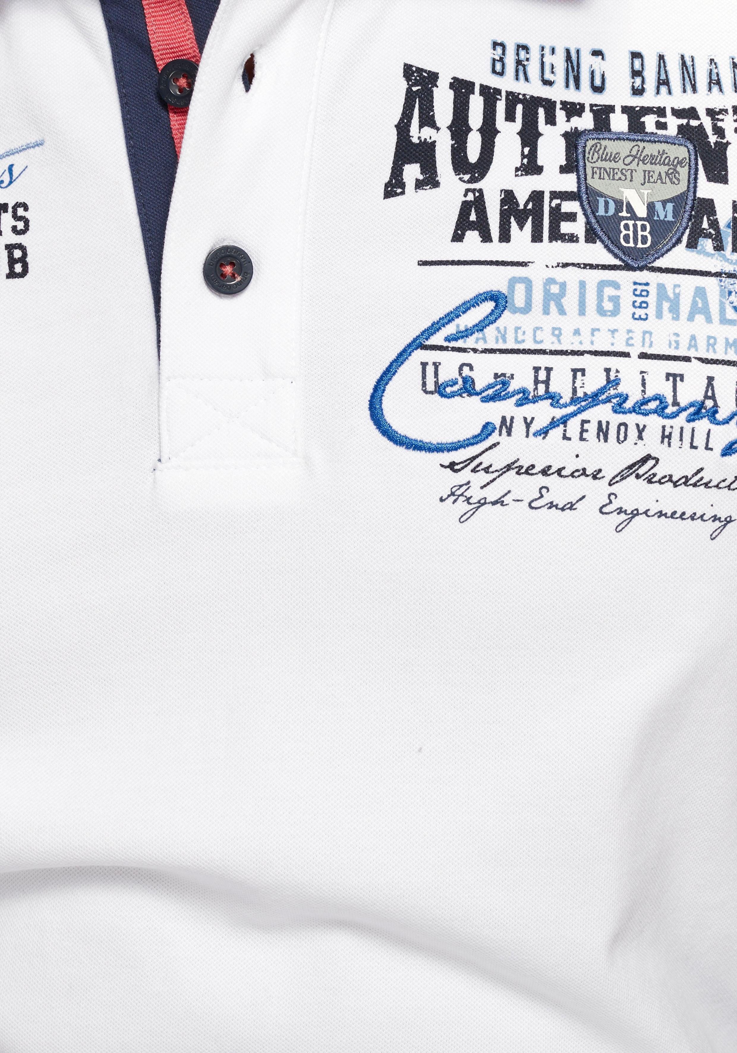 Bruno Banani Poloshirt Kurzarm, körpernahe Passform, aus Baumwollmischung