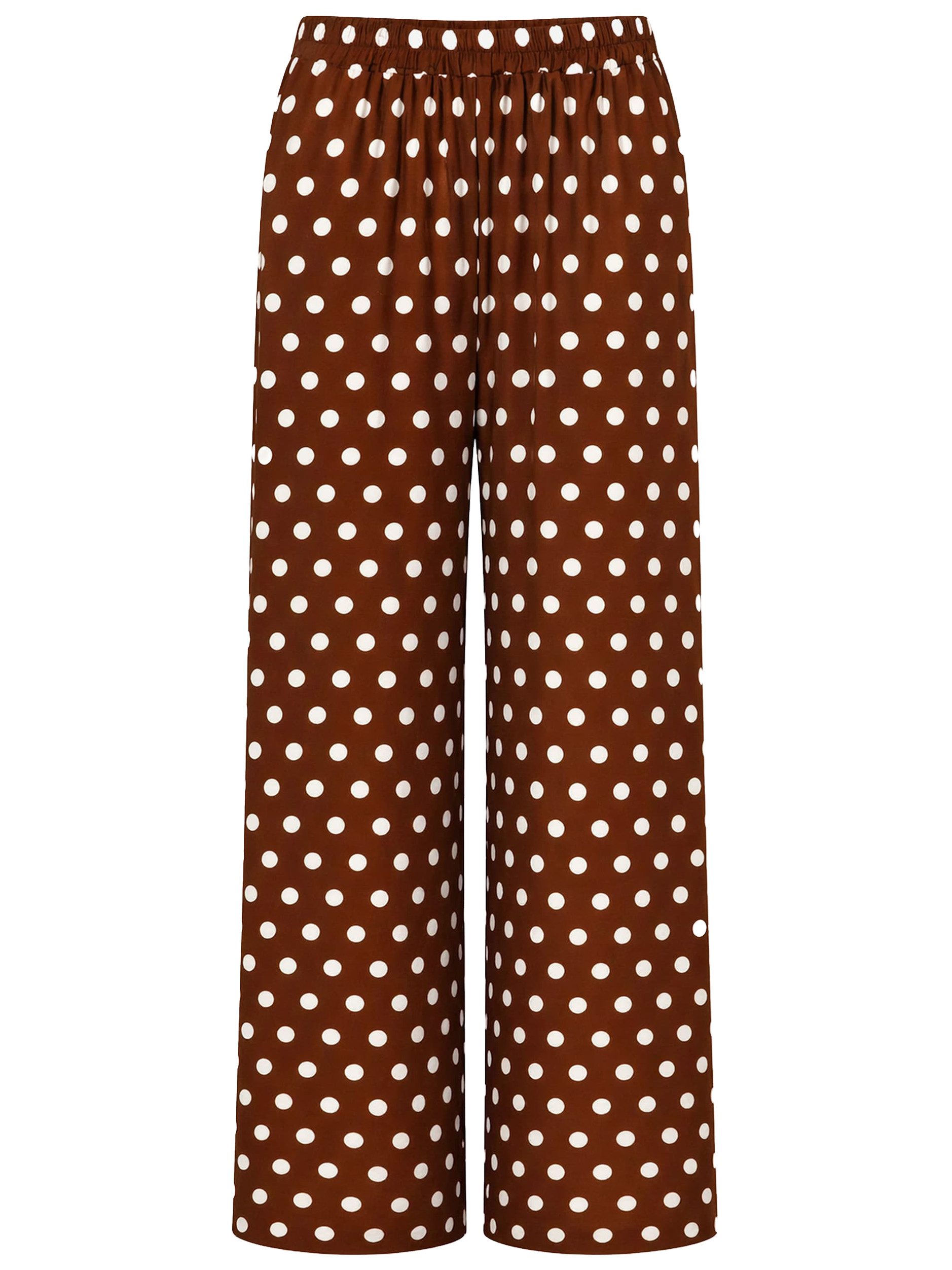 Stoffhose Weite Hose mit Punktemuster für Damen