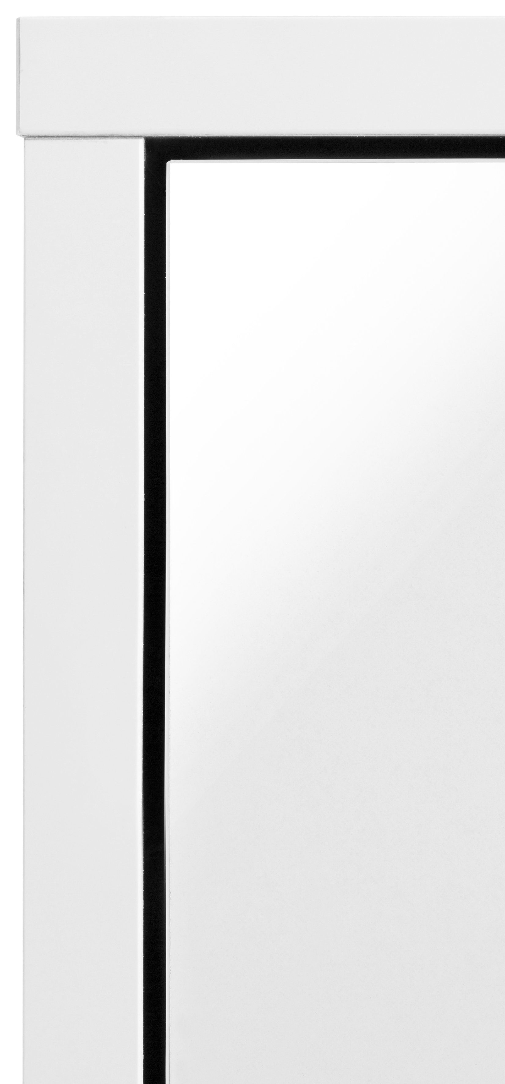 Pisa Metallgriffen Schildmeyer 132 Breite mit | weiß-weiß weiß cm, Schuhschrank