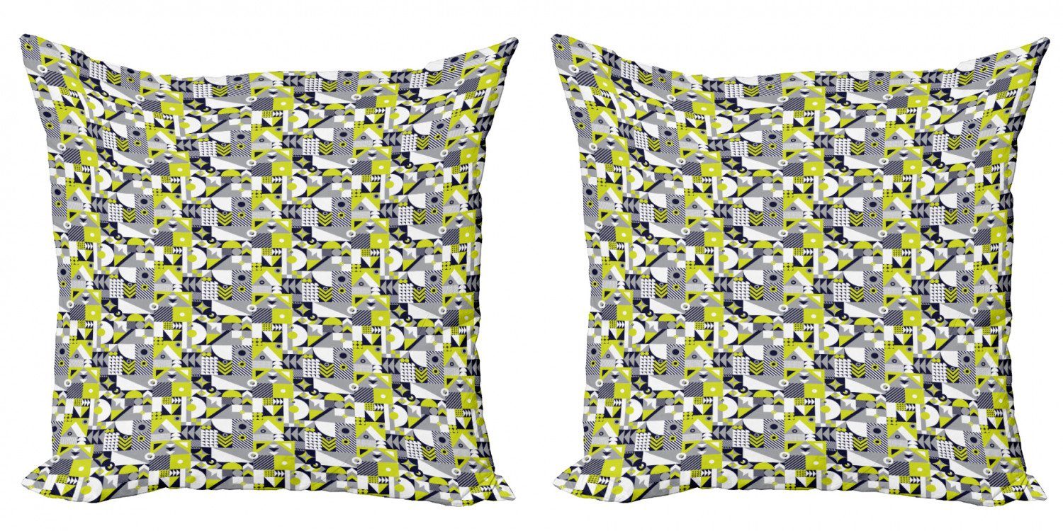 Digitaldruck, Abstrakt Stück), Doppelseitiger Modern Mosaik Abakuhaus Kissenbezüge Accent (2 Modernes