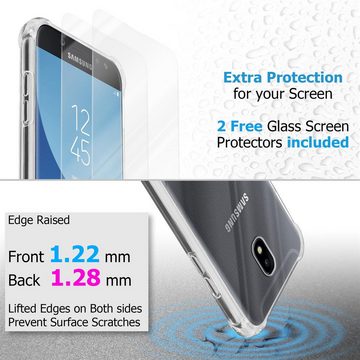 Cadorabo Handyhülle Samsung Galaxy J5 2017 Samsung Galaxy J5 2017, Hülle und 2x Tempered Schutzglas - Schutzhülle - Cover Case