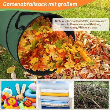 Randaco Gartensack Pop Up Laubsack 170L Gartentasche für Gartenabfälle Grünschnitt, für Gartenabfälle Laub Rasen Pflanz Grünschnitt, 170 l, (2-tlg)