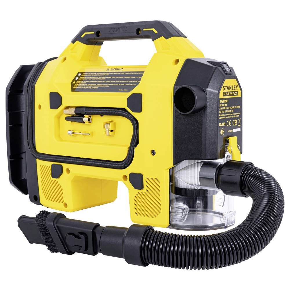 STANLEY Akku-Handkompressor Akku-Kompressor 10 bar 12 V Adapter zum Betrieb per Kabel, Digitales