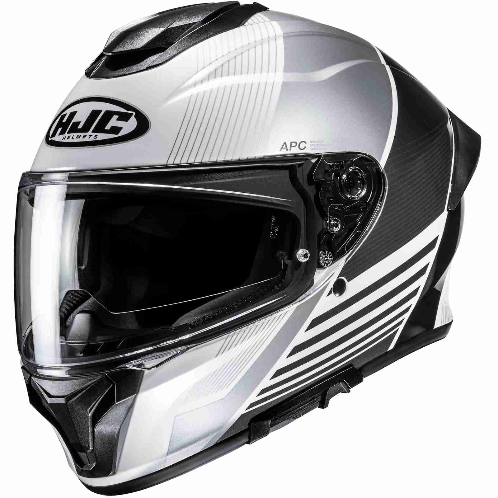 HJC Motorradhelm HJC C71 Morix MC5 Integralhelm Schwarz / Weiß / Silber S (1er Set)