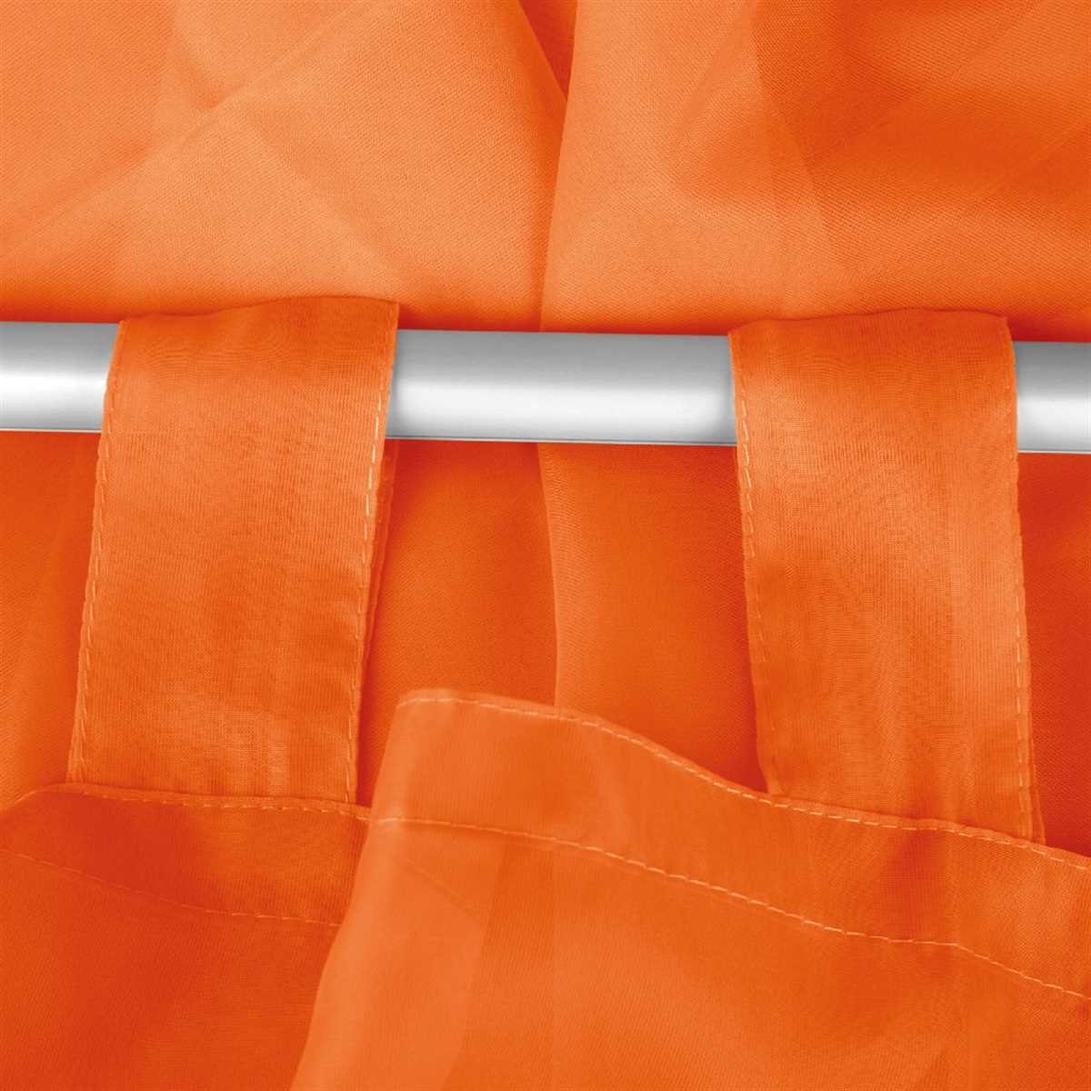 Vorhang, Bestgoodies, Schlaufen (1 St), Voile, transparente Größen erhältlich Schlaufen-Bistrogardine, transparent, uni Farben vielen versch. in Voile Orange und Scheibengardine