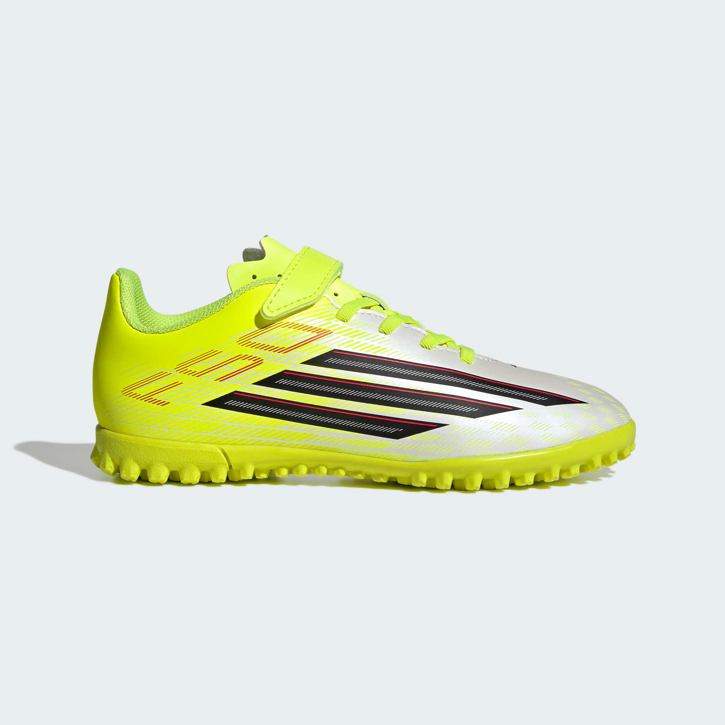 adidas Performance F50 CLUB KLETTVERSCHLUSS TURF KIDS Fußballschuh für Kunstrasen, Hart- und Aschenplätze, für Kinder & Jugendliche
