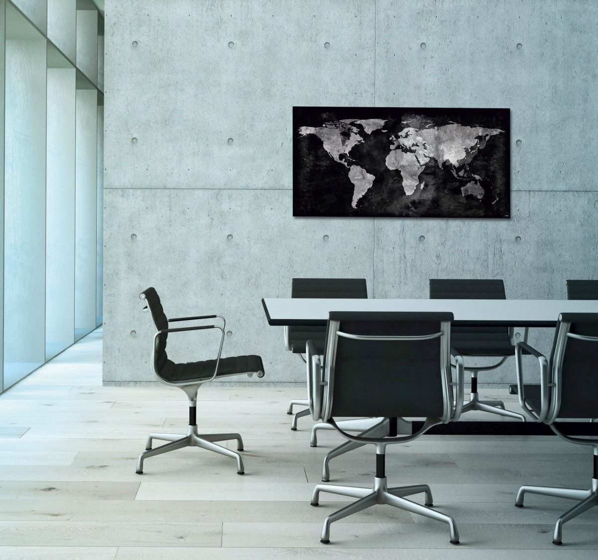 Sigel Wandtafel Glas-Magnetboard artverum Design World-Map 91x46 cm
