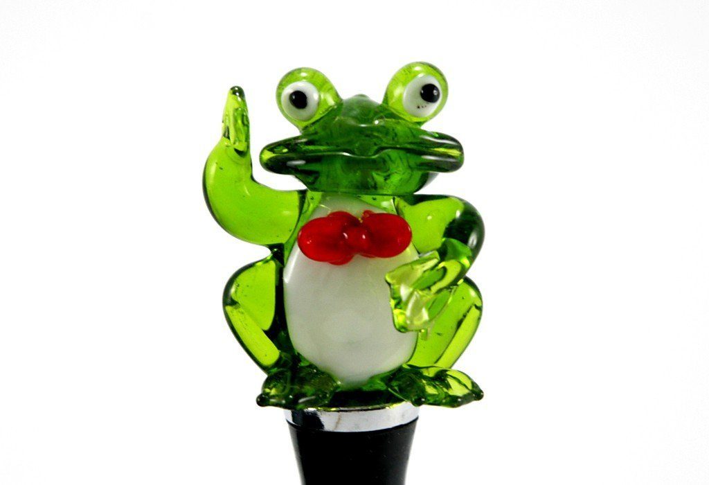 Brillibrum Flaschenverschluss Glas Flaschenverschluss Frosch Korken Glaskorken Mit Frosch Figur