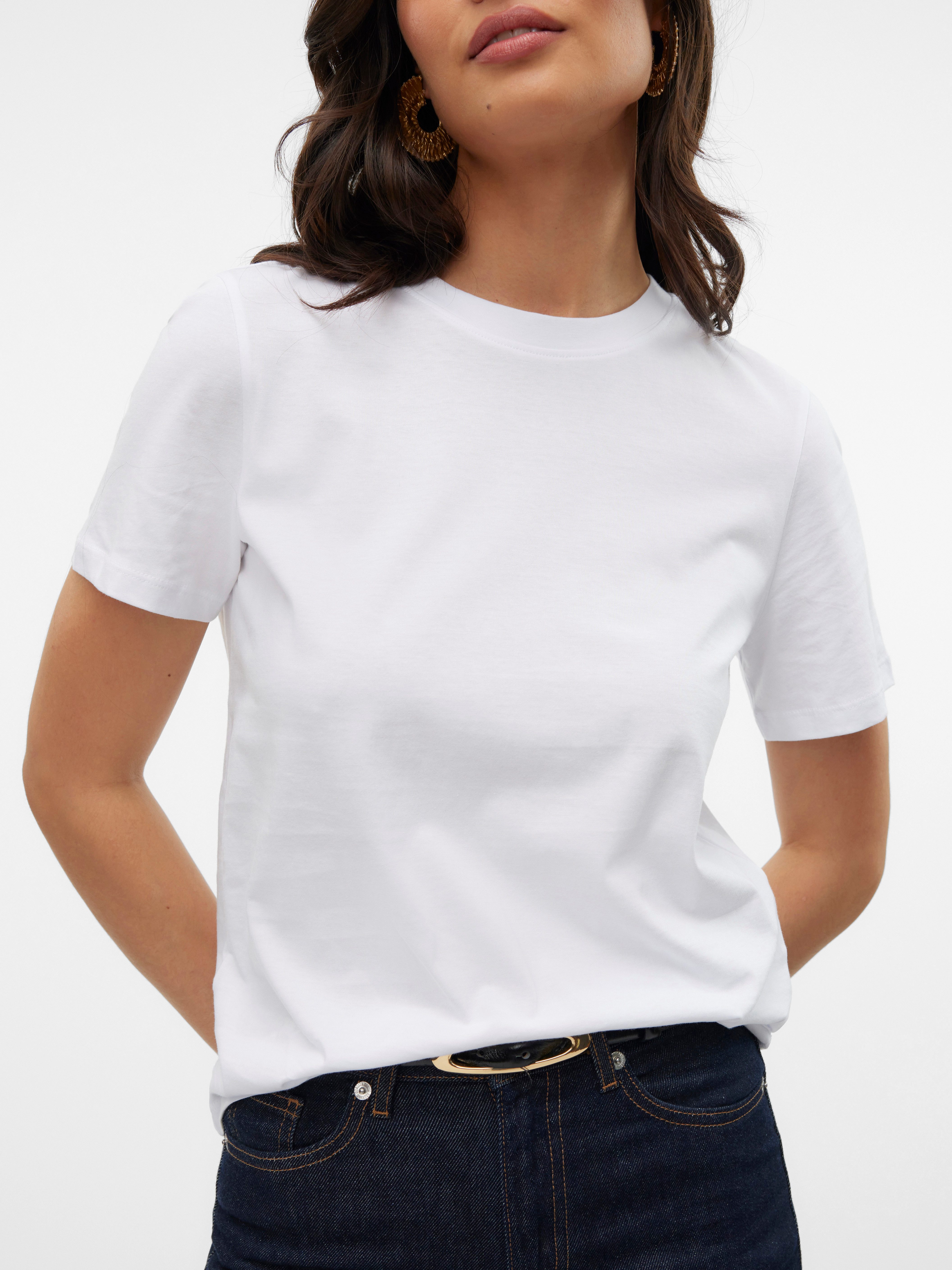 Vero Moda Kurzarmshirt VMPAULINA SS T-SHIRT GA JRS NOOS Baumwolle, regular günstig online kaufen