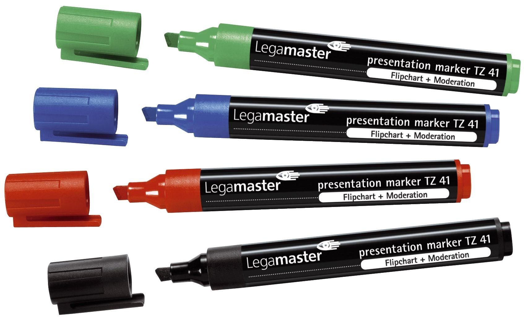 LEGAMASTER Whiteboard Marker 4 Legamaster TZ 41 Flipchart-Marker farbsortiert 2,0 - 5,0 mm