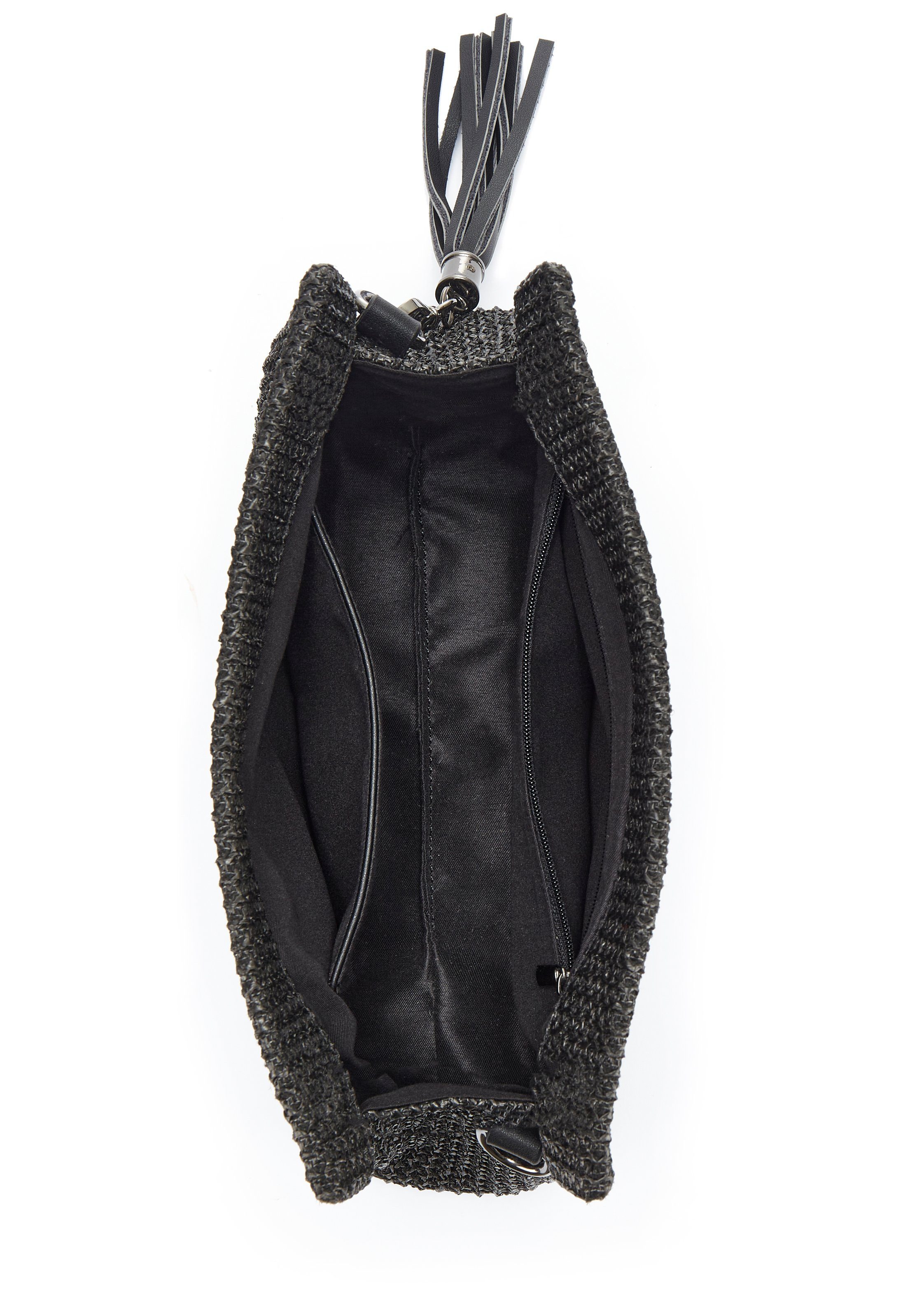 Vivance Umhängetasche Clutch, Handtasche,Schultertasche,Tragetasche,Crossbody Bag, Bast-Optik VEGAN