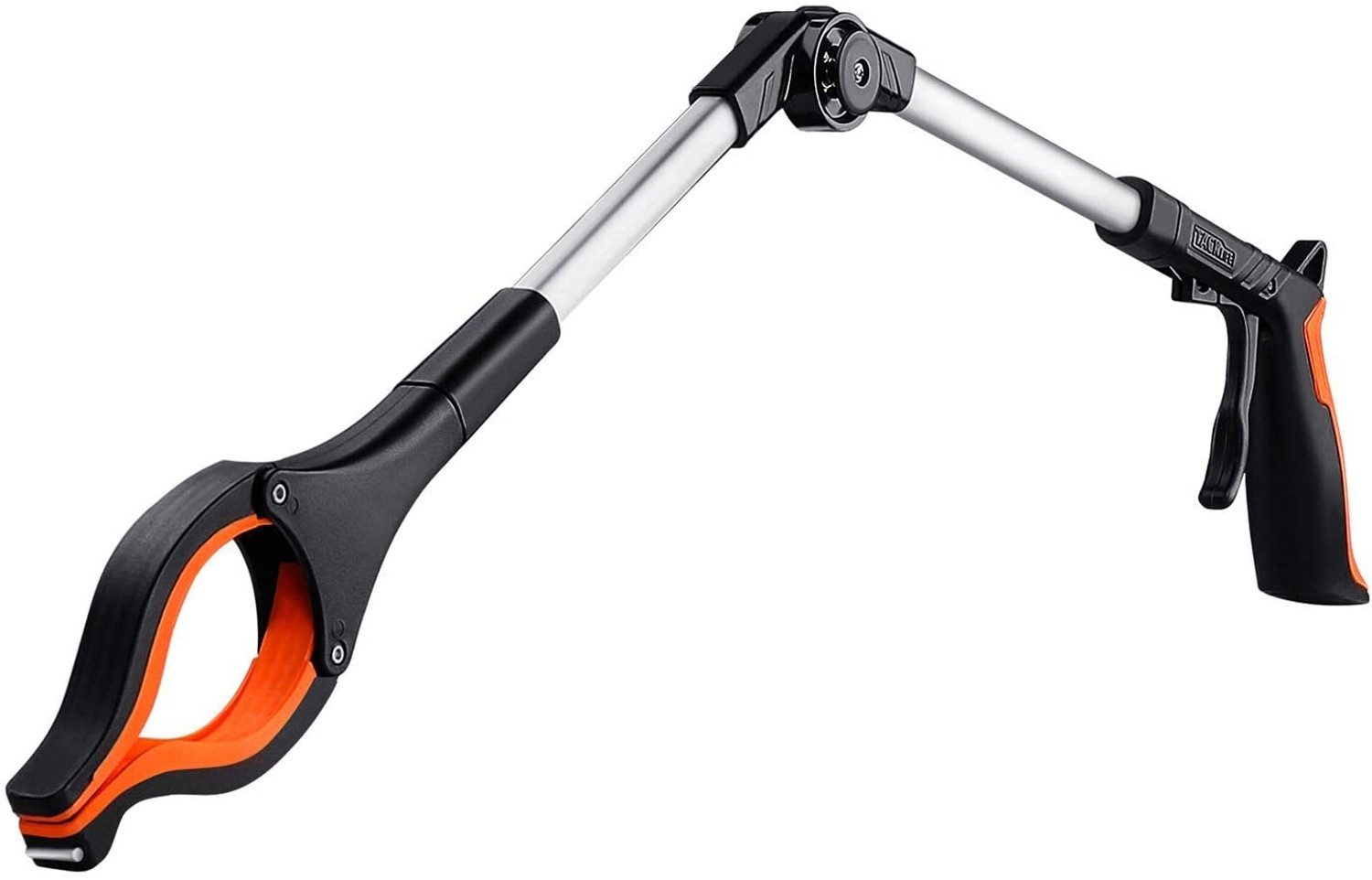 TACKLIFE Greifzange Greifwerkzeug mit 90° drehbarem Kopf, faltbar – Müllpicker RG01, Premium-Klauengreifer mit abgewinkeltem Arm (0°–180)
