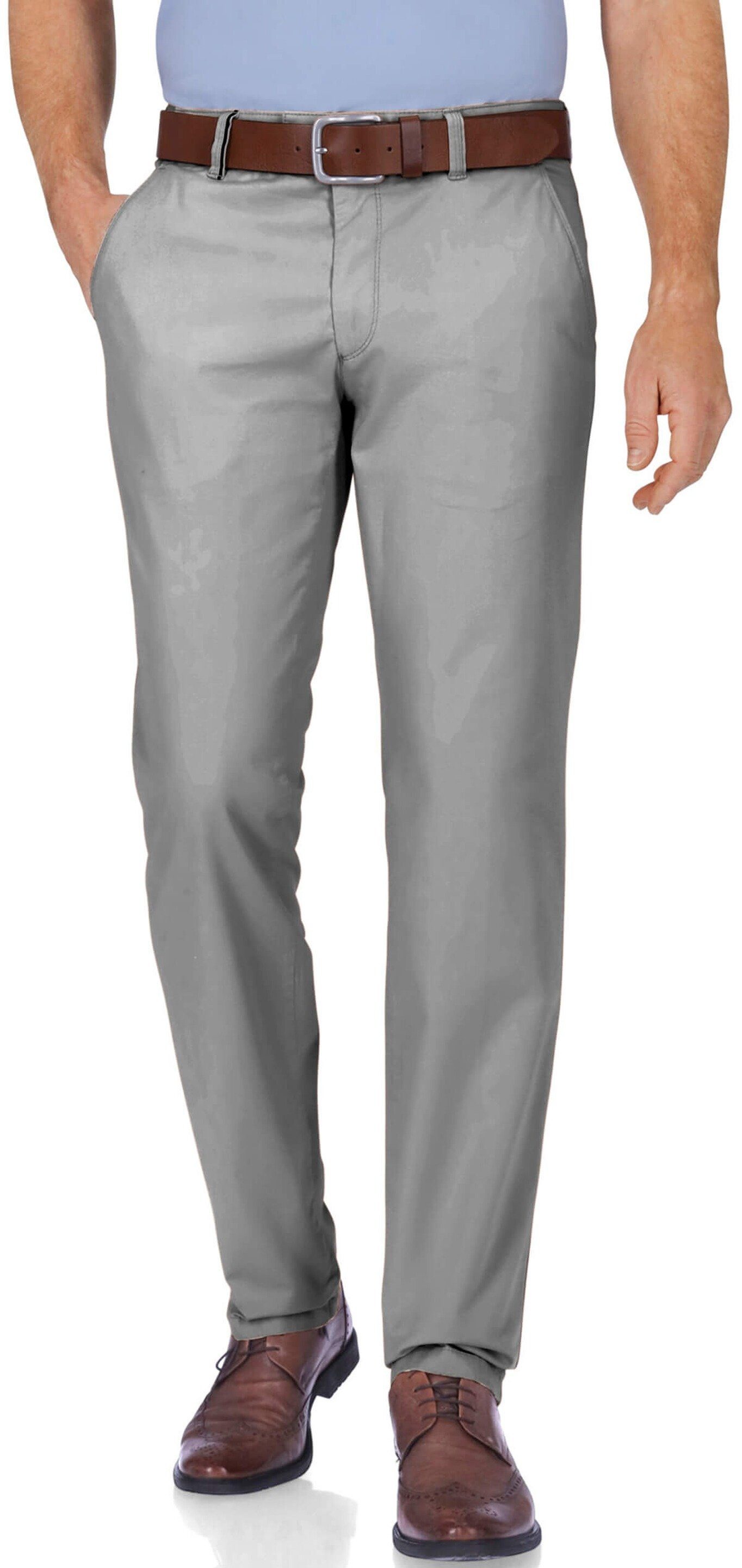 EUREX by BRAX Chinos EUREX BY BRAX Baumwoll-Stretch- Hose Jim grau Chino