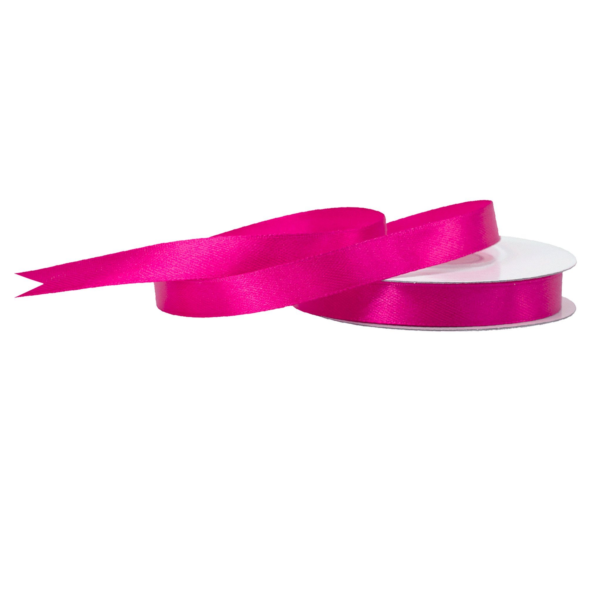 Creativery Satinband, Satinband 12mm x 25m Rolle Fuchsia