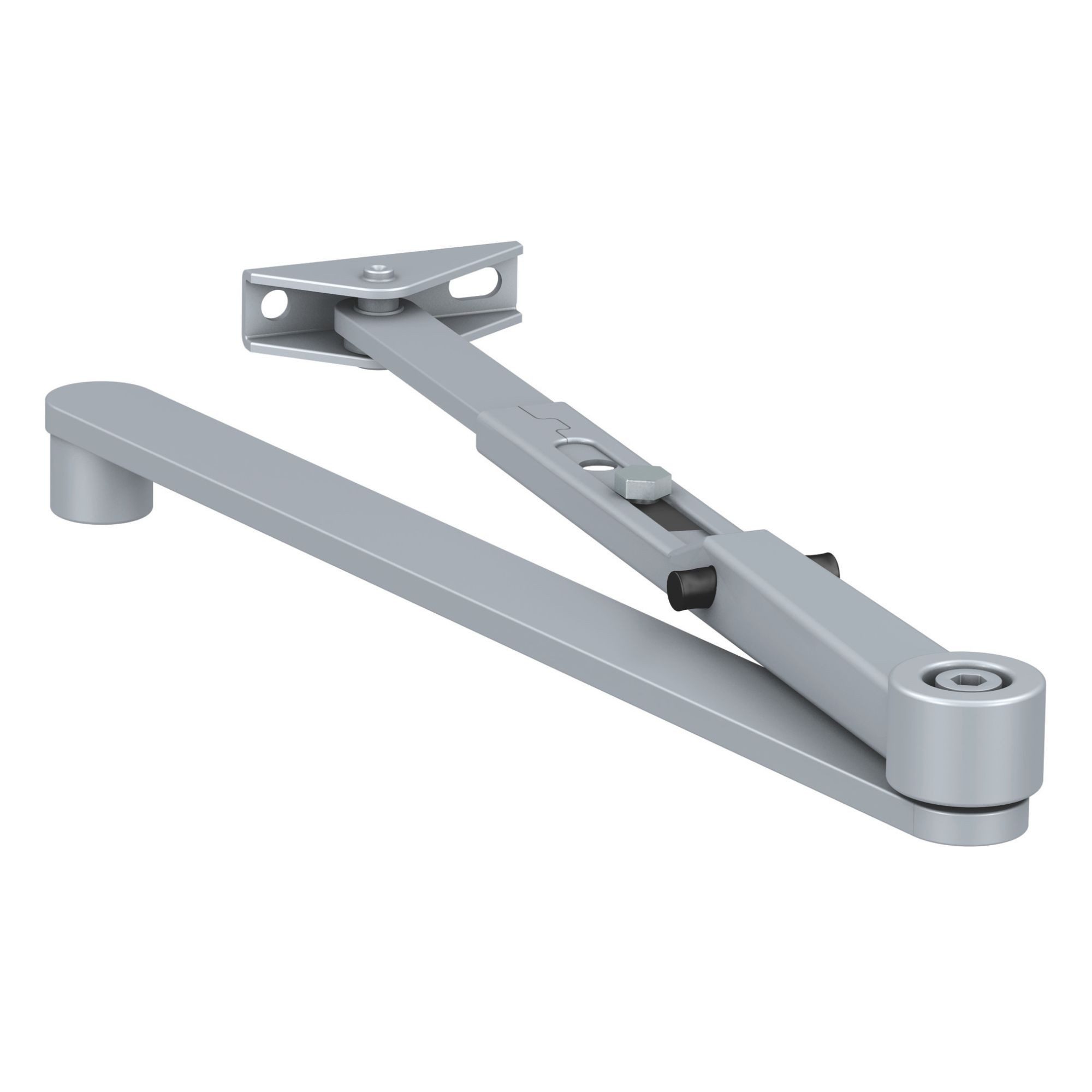 GEZE Türschließer nicht zugelassen für Feuer- und Rauchschutztüren, (Packung), Rastfeststellarm, optional zu GEZE TS 2000 V & GEZE TS 4000, Silber