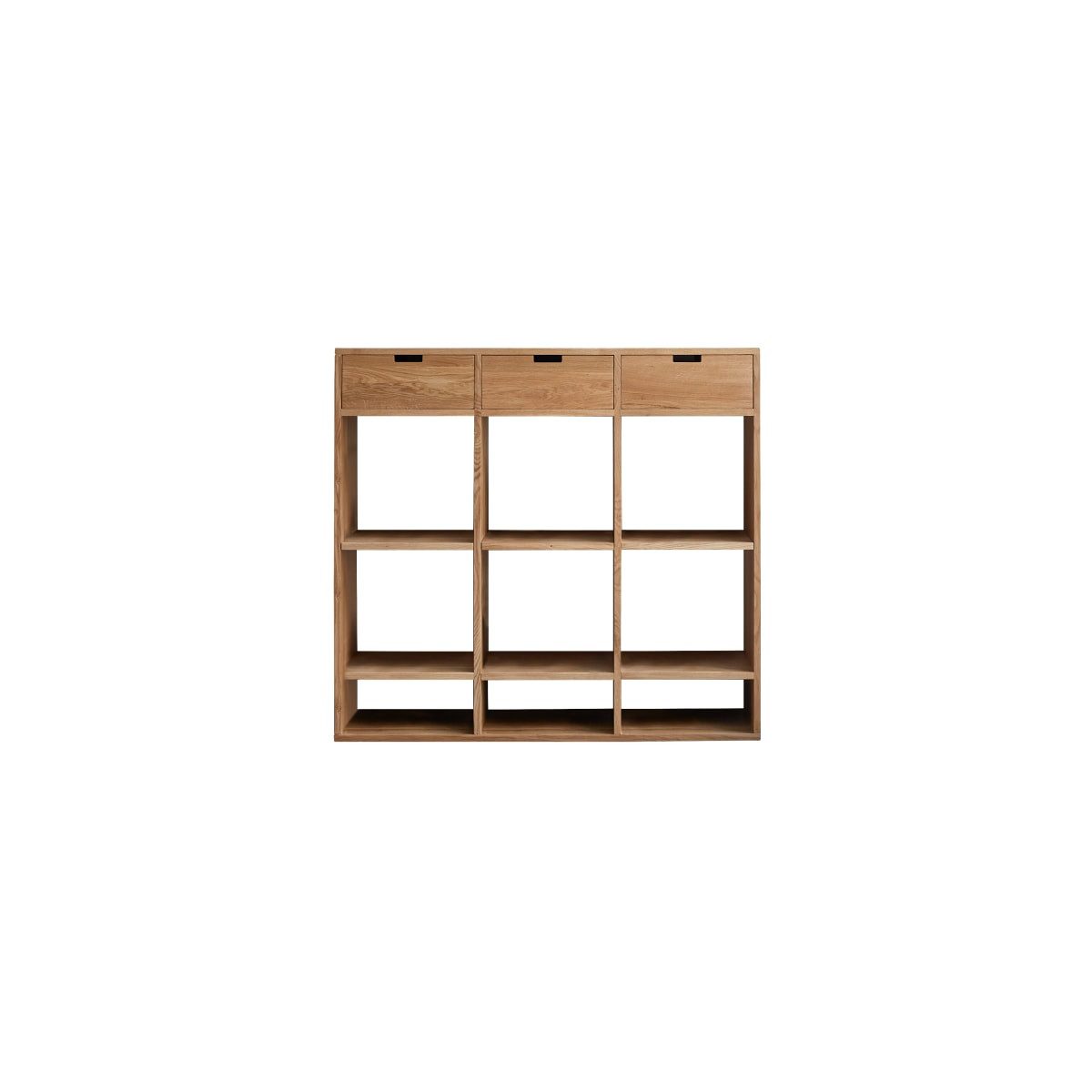 Tikamoon Bücherregal Bücherregal Miho aus Eichenholz 110×120