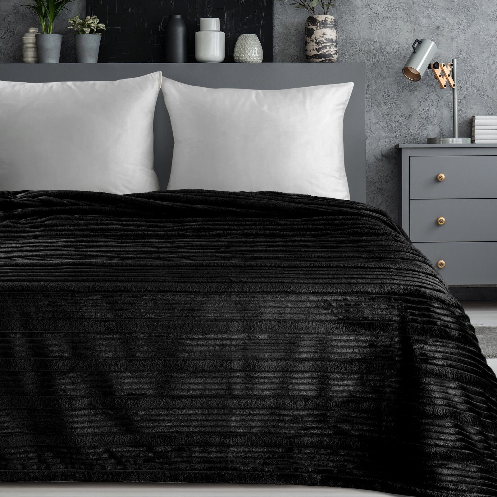 Wohndecke NINA, Eurofirany, Kuscheldecke mit Streifen-Steppung Gestreifte D günstig online kaufen