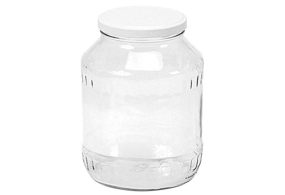 EmSy Vorratsglas Einkochglas Gurkenglas mit Twist-Off-Deckel 89mm, 1700ml, weiß, (1-tlg)