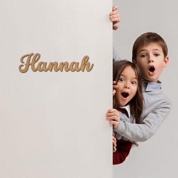 Namofactur LED Dekolicht Name Hannah Deko Licht Kinder & Erwachsene Wandlampe I MDF Holz, LED fest integriert, Warmweiß