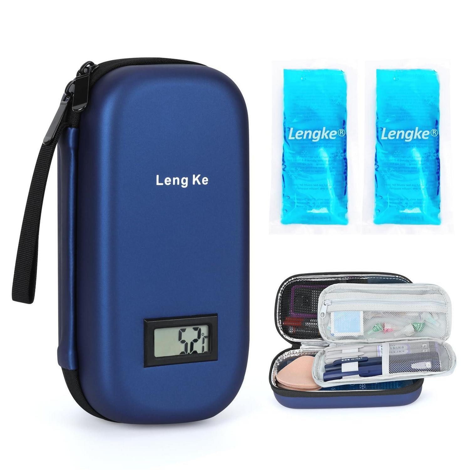 LuxusKollektion Kühltasche Insulin Tasche Kühltasche Kühlakku TSA Dunkelblau 01 Y12-dunkelblau