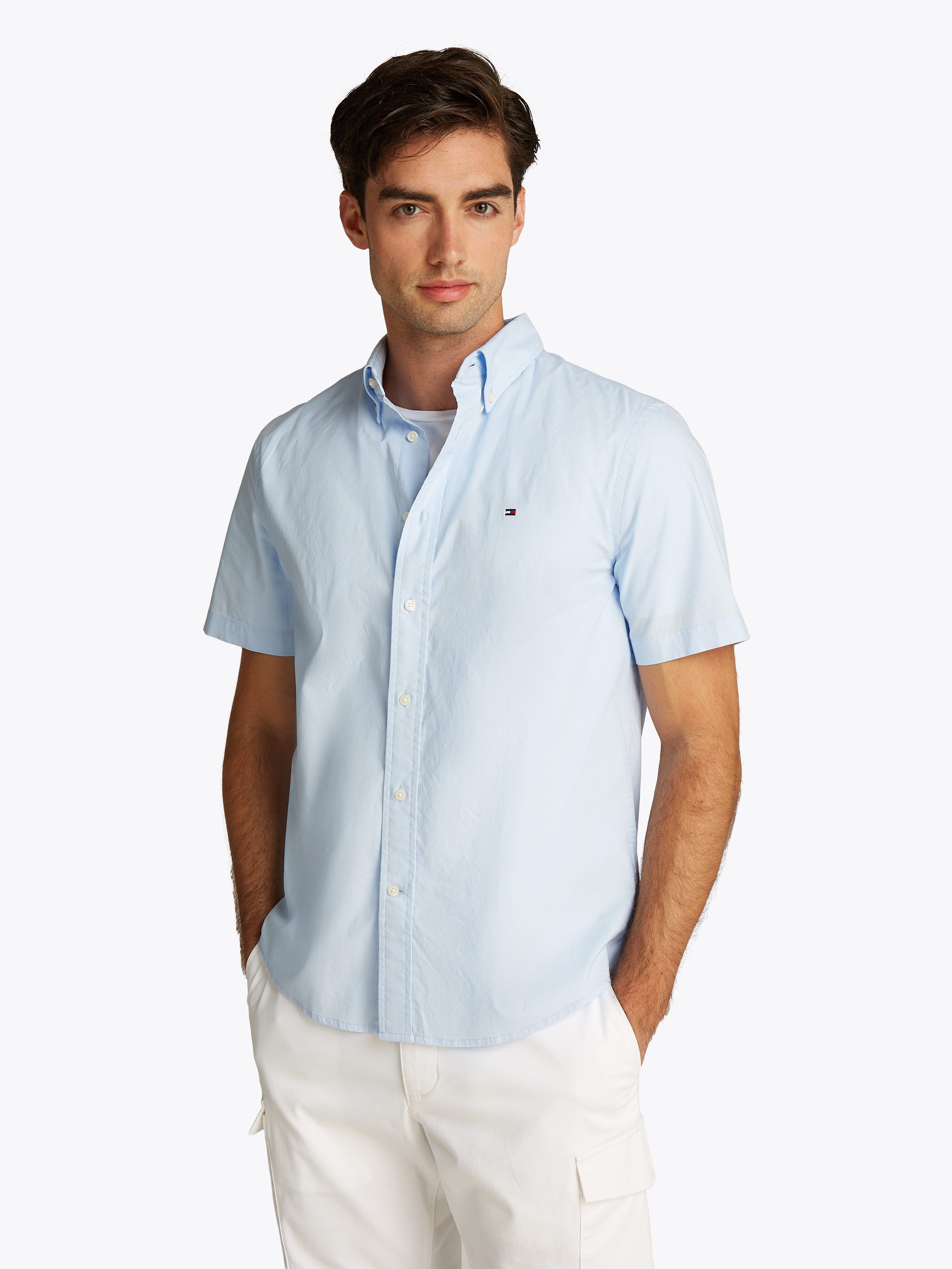 Tommy Hilfiger Kurzarmhemd FLEX POPLIN SOLID günstig online kaufen