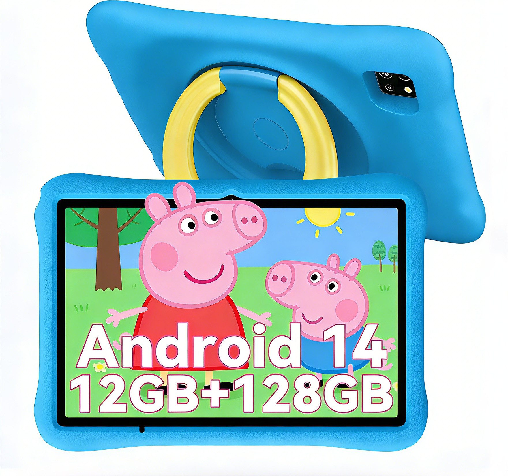 blackview Tab A6Kids 10 Zoll Android 128GB mit Bumper für Spiel und Lern Kinder Tablet (10.1", 128 GB, Android 14, WLAN (Wi-Fi), Android 14, HD+ Display, 128GB, 5100 mAh,5G WiFi/WIFI 6/Gemini AI)