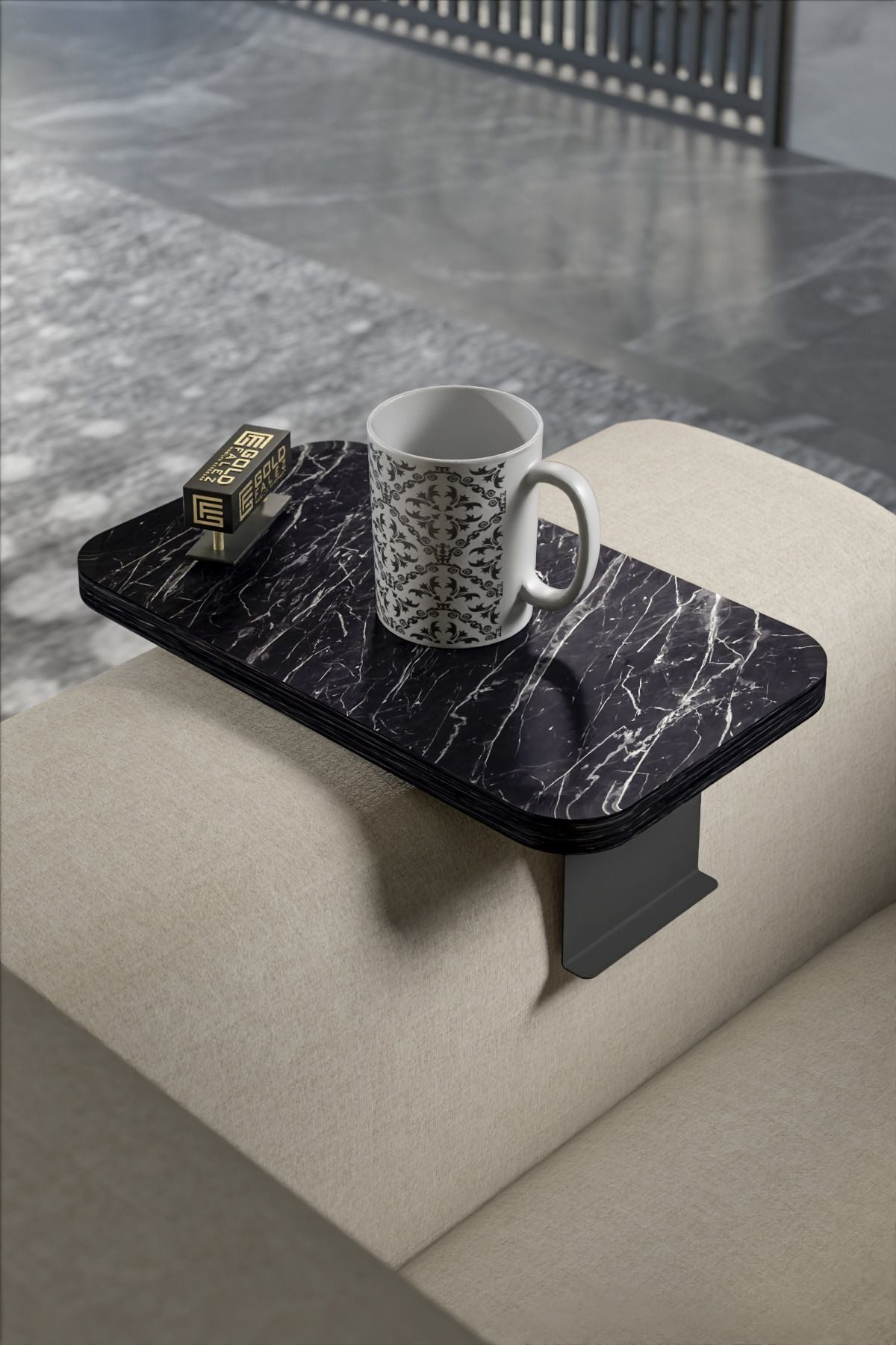 en.casa Beistelltisch (1-St), verstellbar für Armlehnen 10–30 cm 89322067