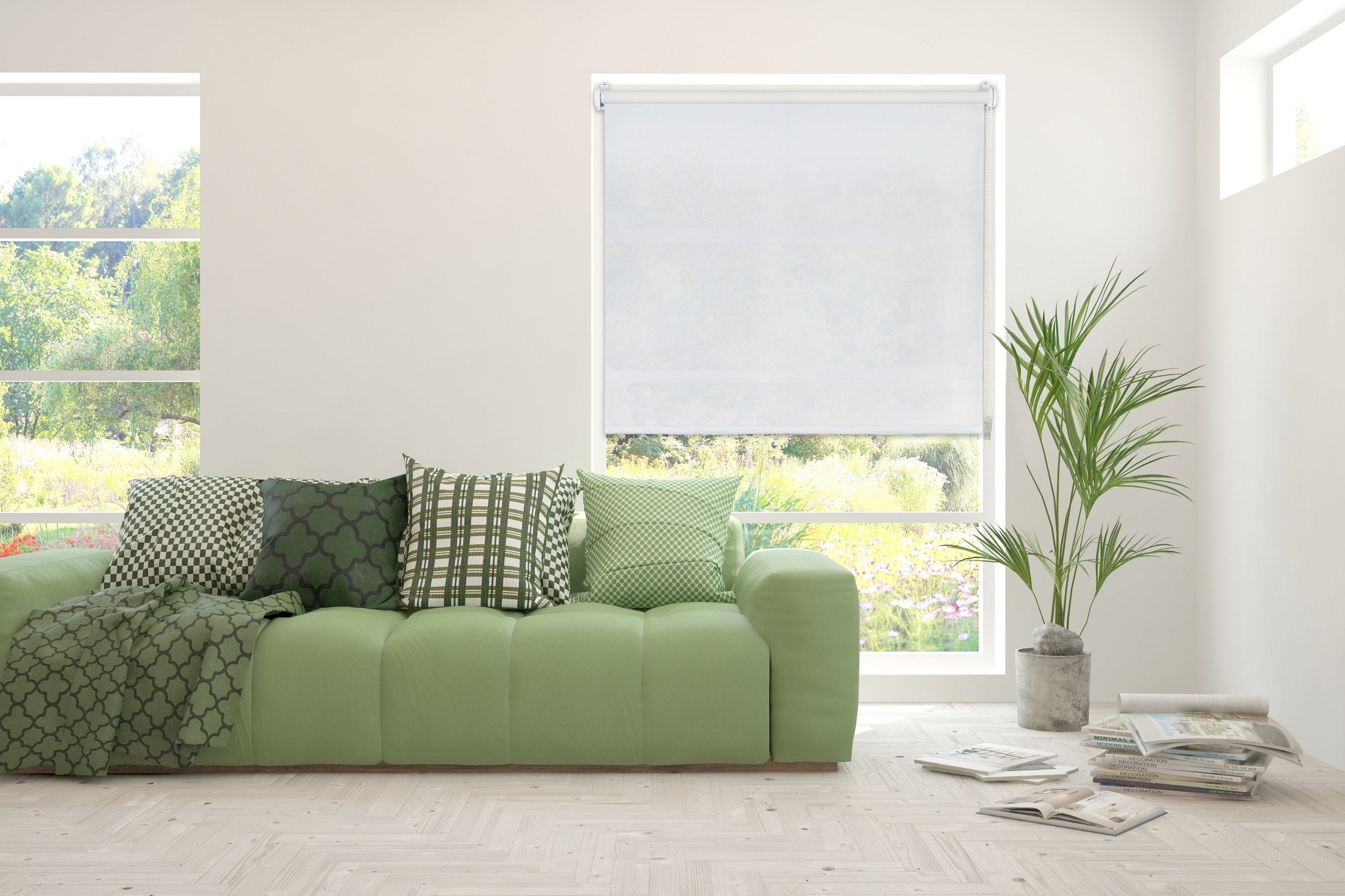 Seitenzugrollo Designrollo Trend, ondeco, Lichtschutz, ohne Bohren, freihängend, Klemmfix(Bohren möglich), im Fixmaß