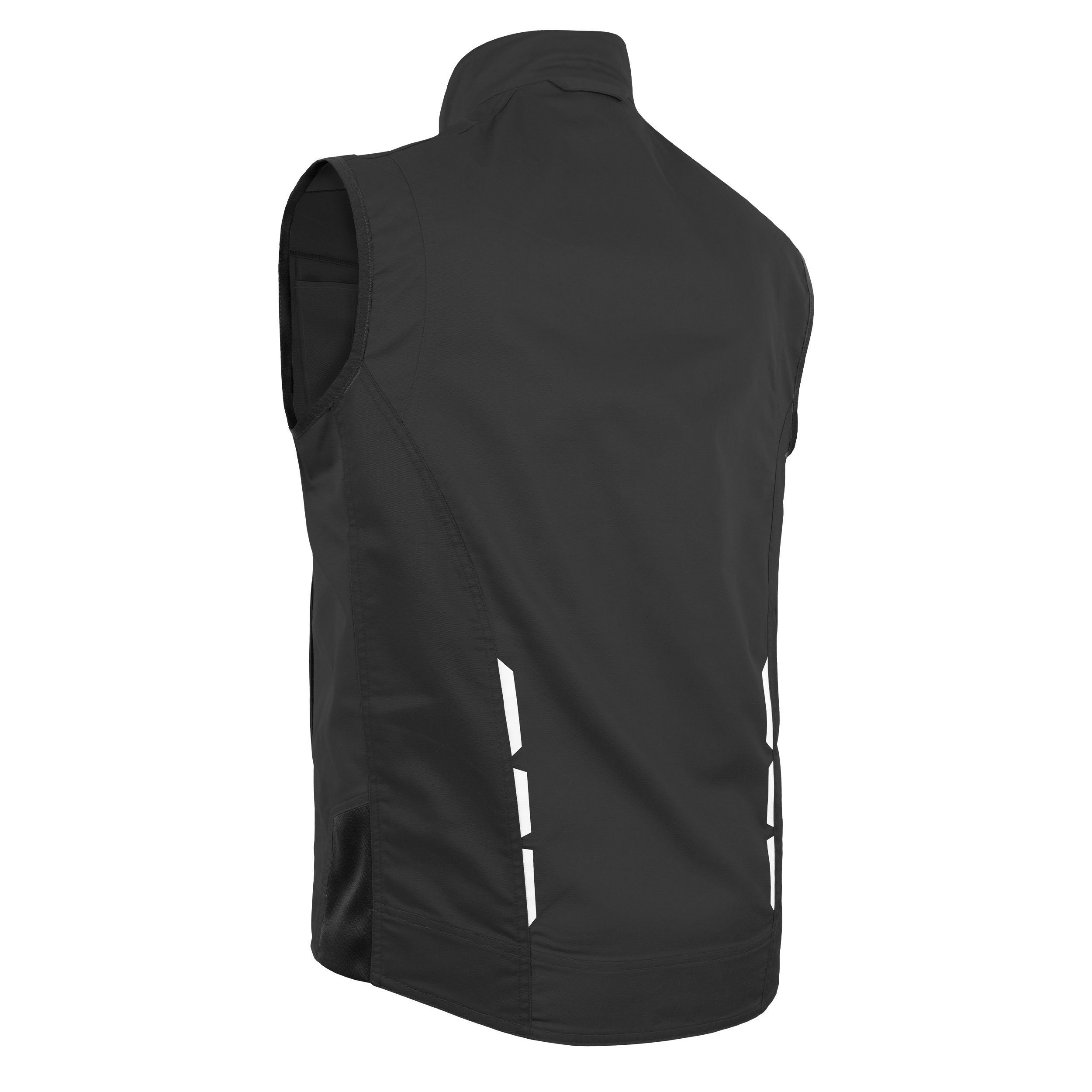 Qualitex Workwear Arbeitsweste komfortable Weste, Slim-Fit, Cordura verstärkt, Ungefütert, Reflex (1-tlg) xtra Strapazierfähig - Robust - Farbstabil - kratzfrei & metallfrei