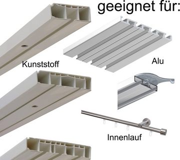 Gardinengleiter Universalgleiter, Garduna, Innenlaufsysteme Vorhangschienen, (Set, 100-St., 100)