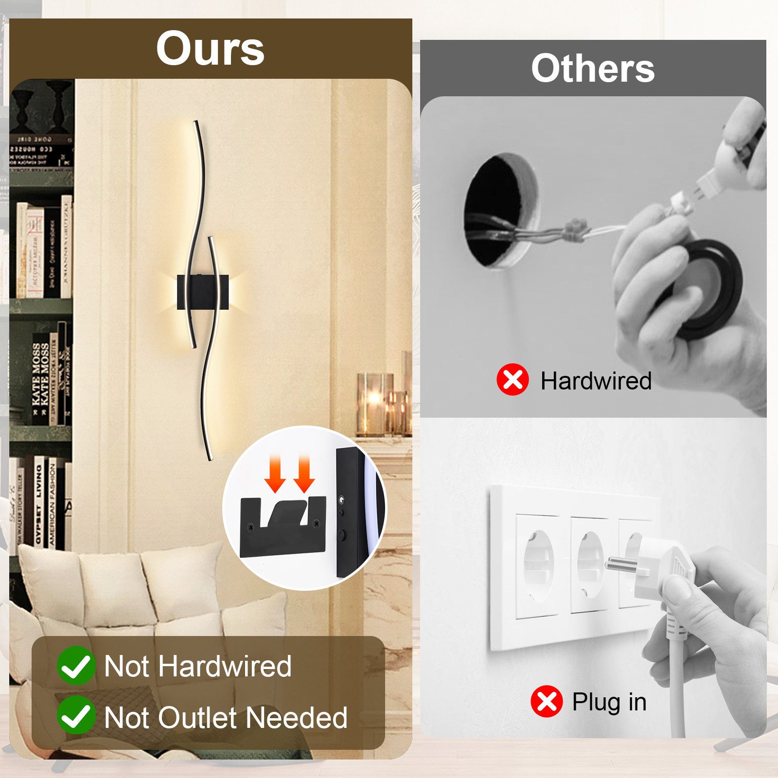 LMaxhome LED Wandleuchte 100CM Moderne Wandbeleuchtung günstig online kaufen
