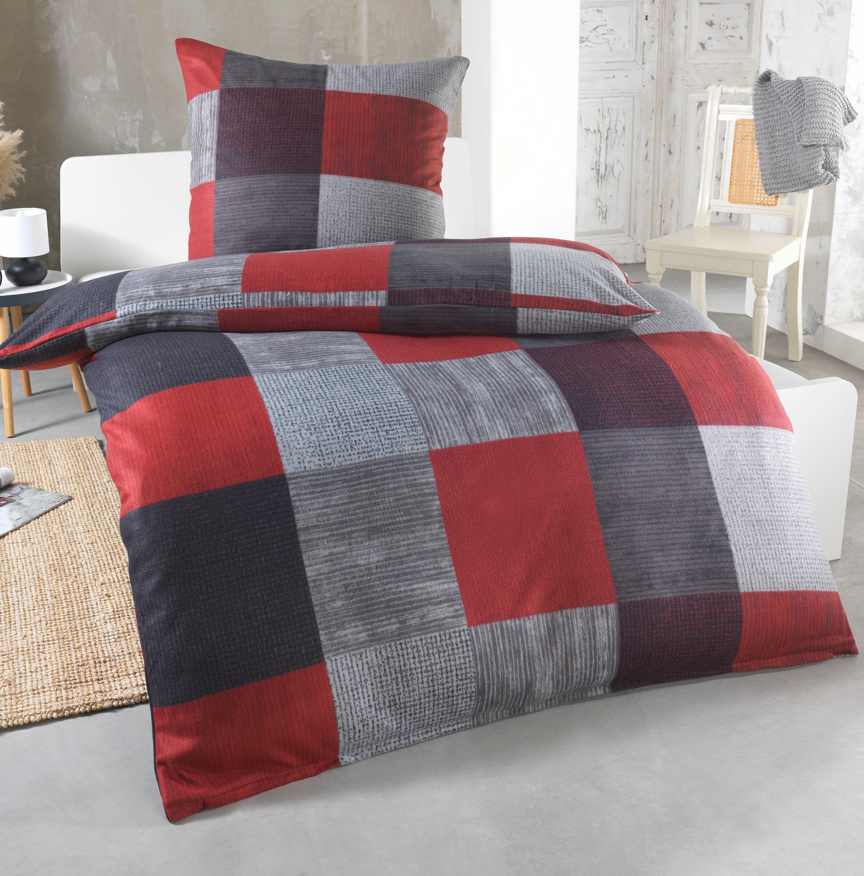 Dreamhome Bettwäsche 135x200 + 80x80 cm Thermo Fleece Bettwäsche, atmungsak günstig online kaufen