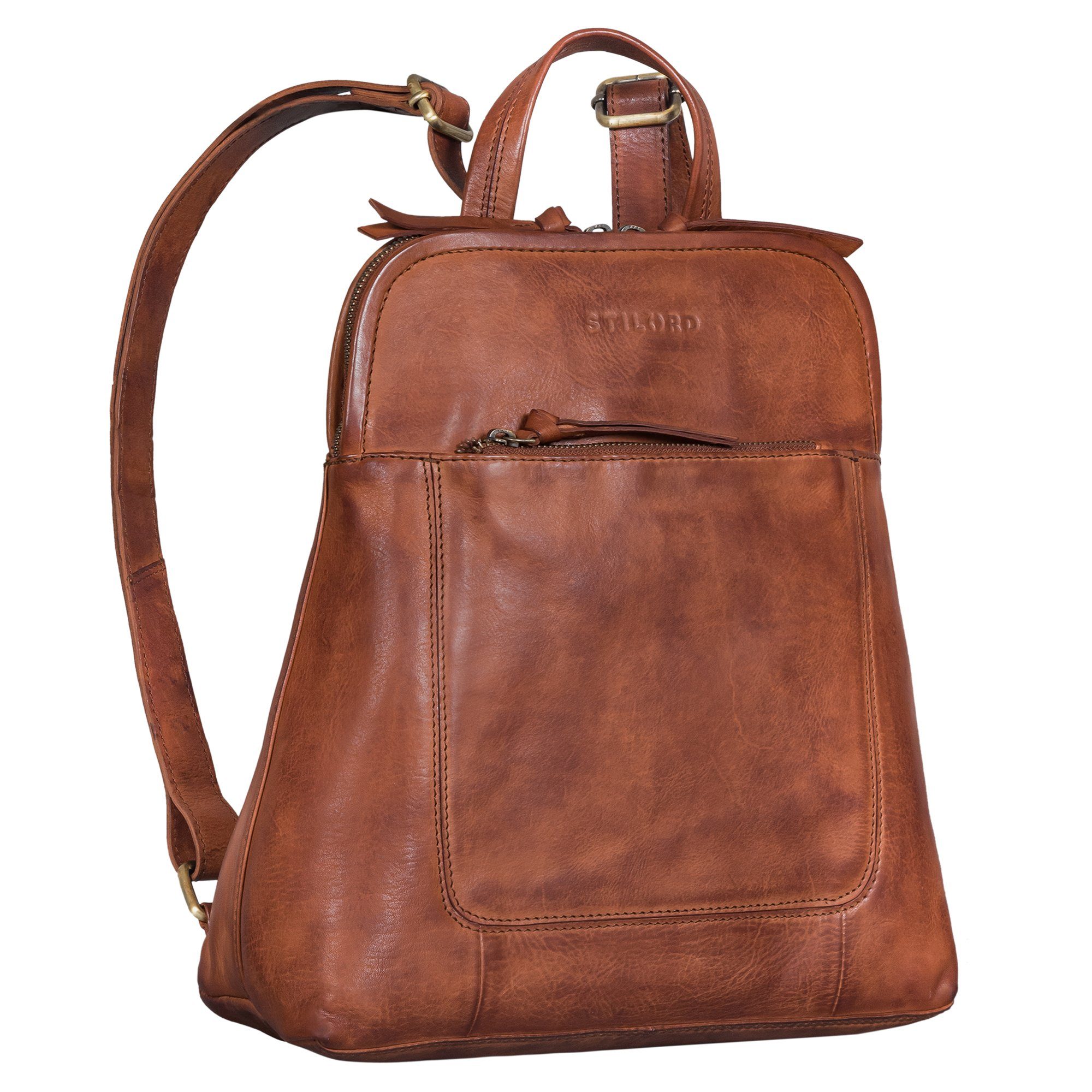 Cityrucksack "Cathy" Frauen Rucksack Elegant Leder