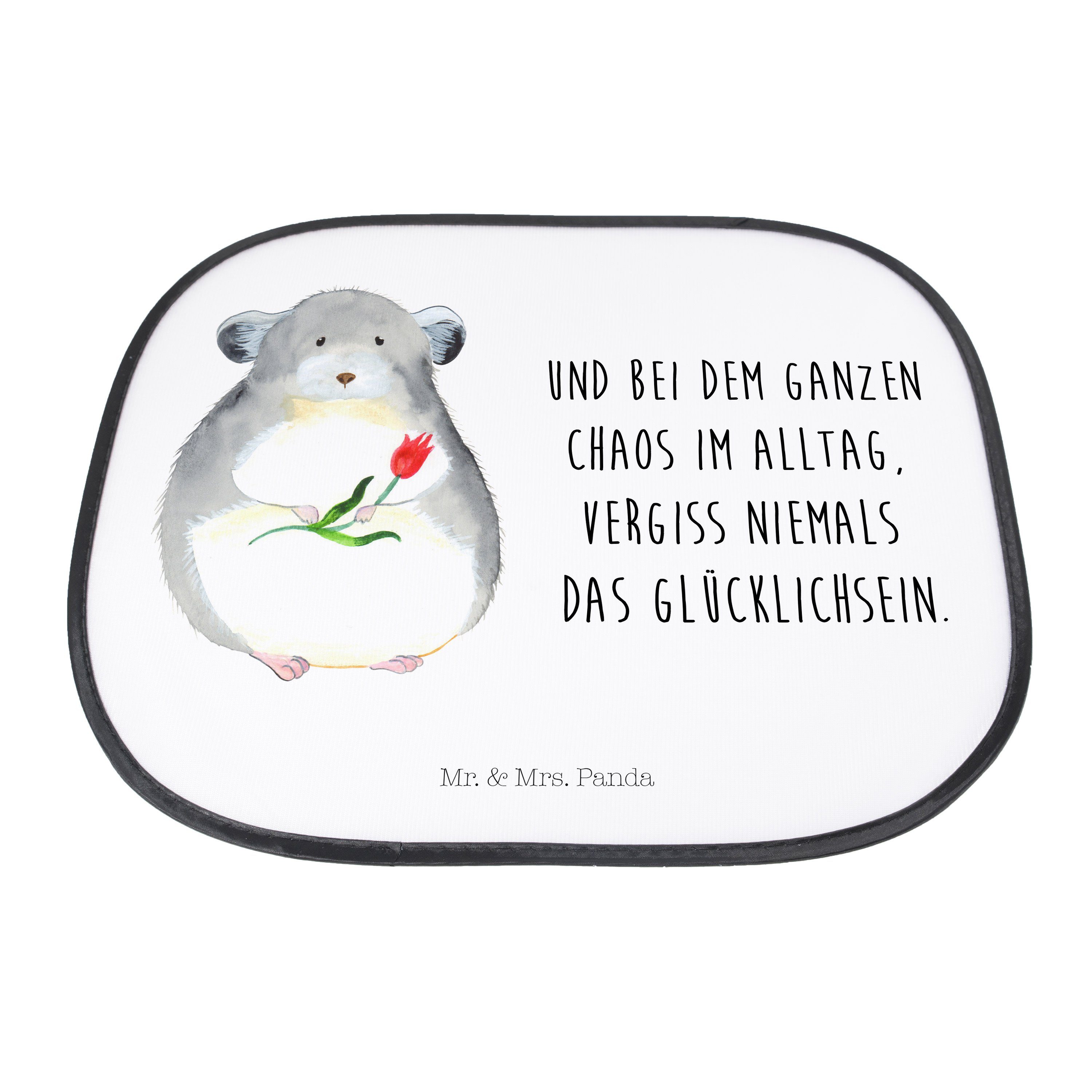 Sonnenschutz Chinchilla mit - Weiß Tiermotive, Geschenk, Panda, & Blume Depressionen, tra, - Mr. Seidenmatt Mrs