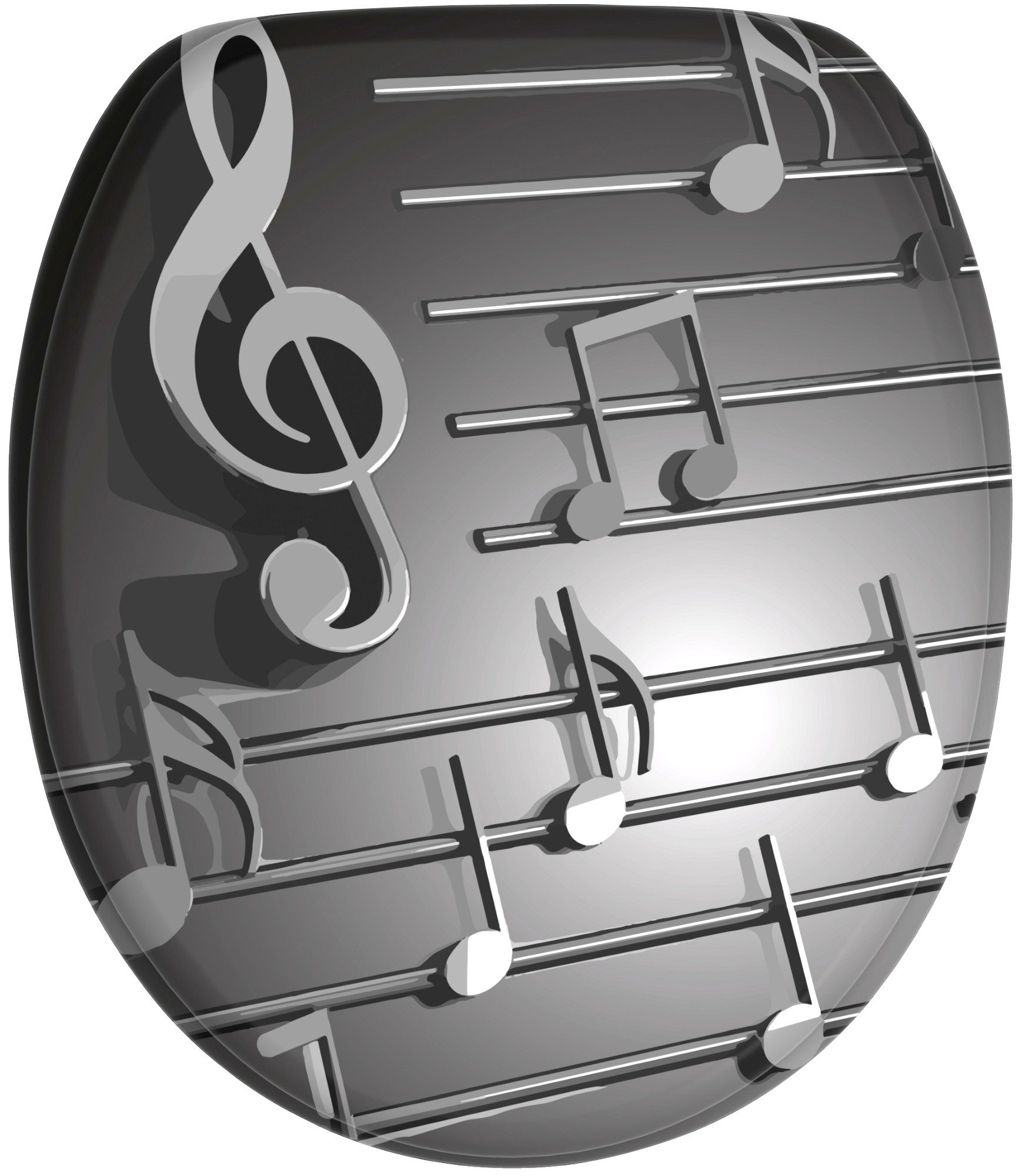Sanilo WC-Sitz Musical Notes, mit Absenkautomatik, BxL: 37,7 x 42,0 - 47,0 cm