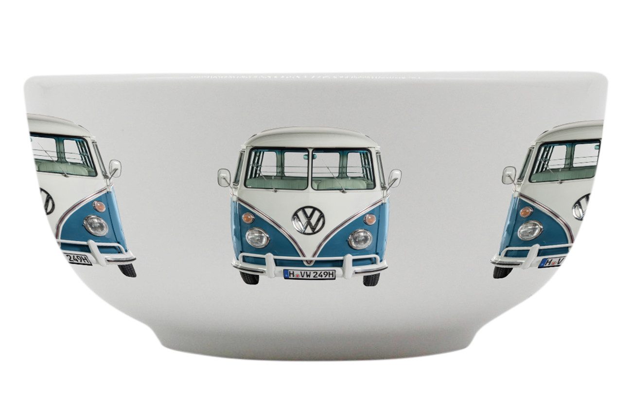 Geda Labels GmbH Müslischale VW Classic blau 500ml, Porzellan, (1-tlg), Weiß, 500ml, spülmaschinengeeignet