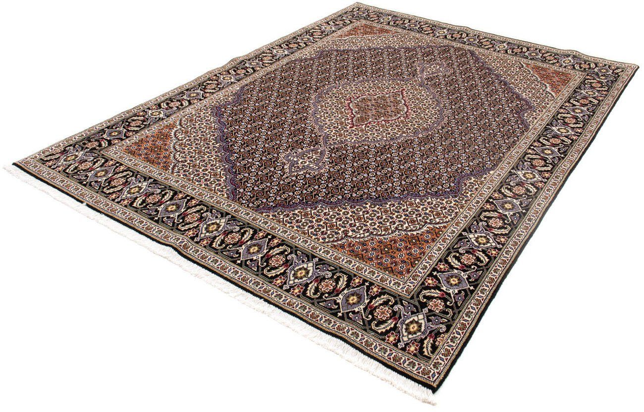 Orientteppich Perser - Täbriz - 235 x 176 cm - dunkelblau, morgenland, rechteckig, Höhe: 10 mm, Wohnzimmer, Handgeknüpft, Einzelstück mit Zertifikat | Kurzflor-Teppiche