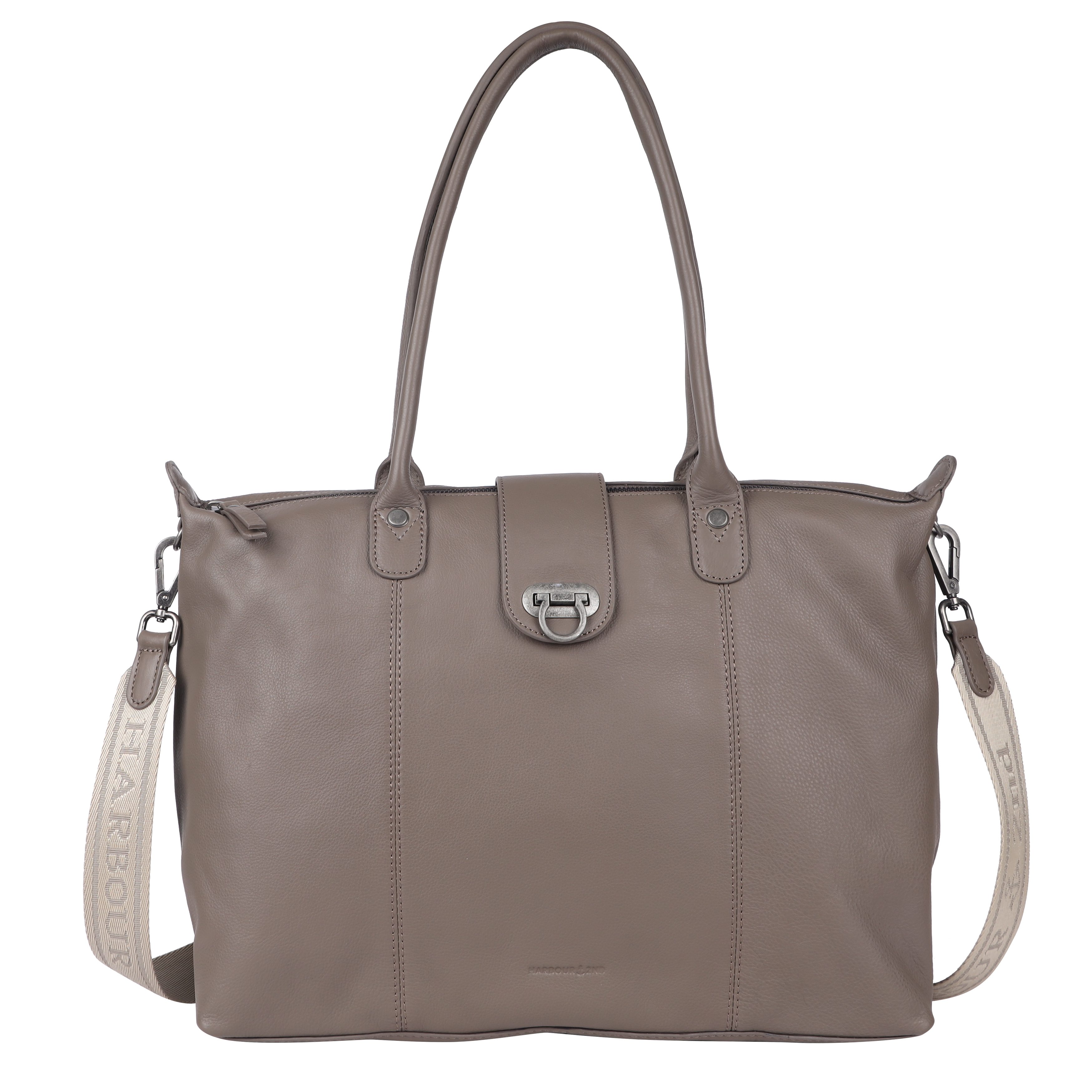 HARBOUR 2nd Shopper Malin, Damen Umhängetasche, Handtasche, Tragetasche mit Steckverschluss